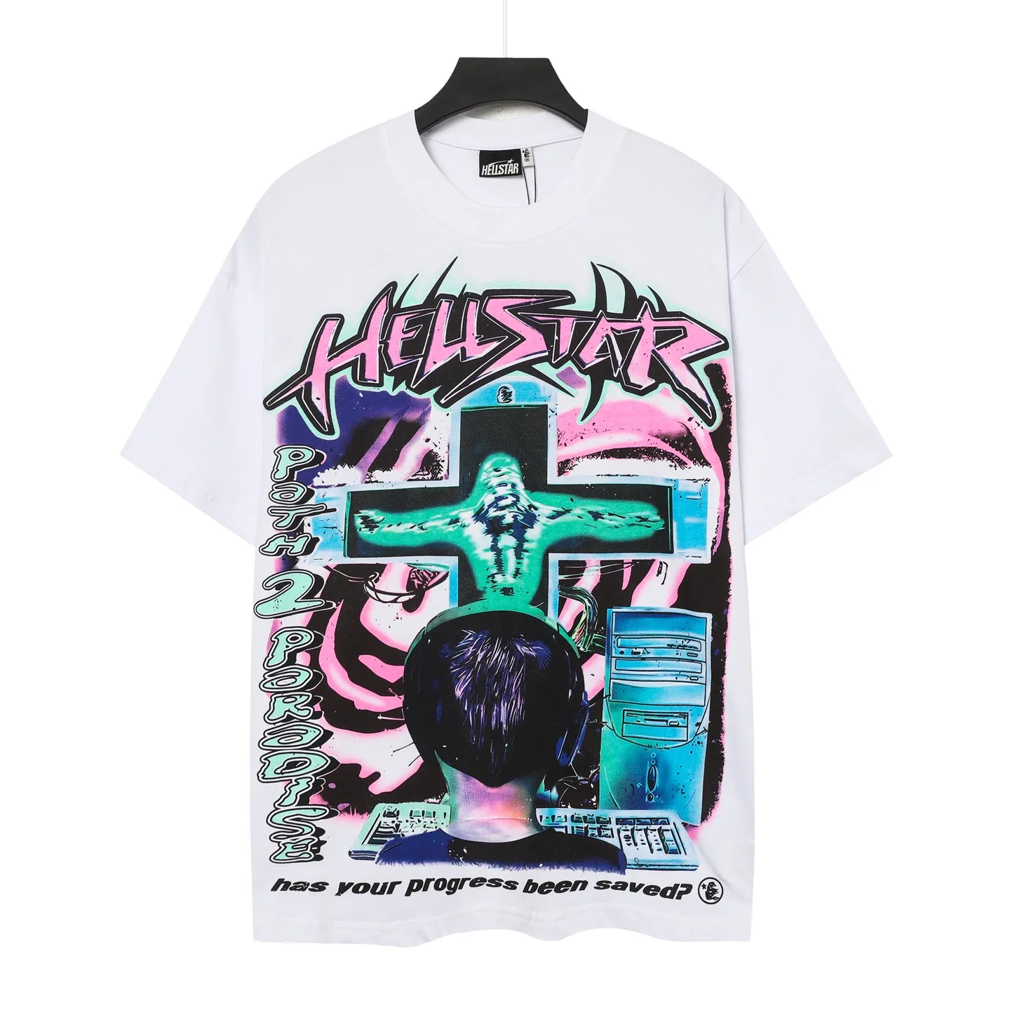 #White/Black ｜ In Stock Hellstar 、 T （fabric):32 Sizes（size）：S-M L X L （colour）：White、Black