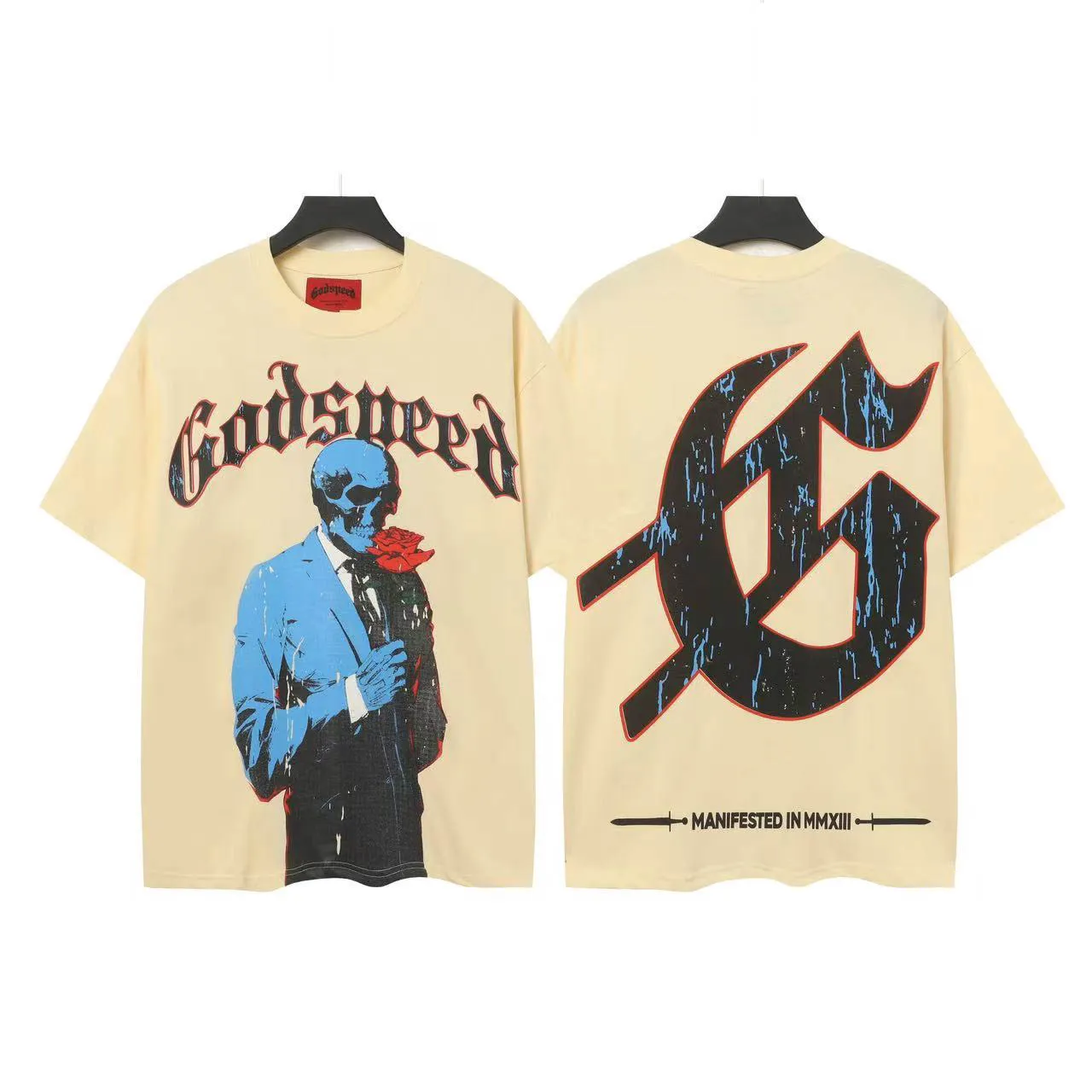 5021#White/ ｜ Godspeed Retro T（ ） （fabric）：32 Sizes（size）：S-M-L-XL （colour）：White、 、