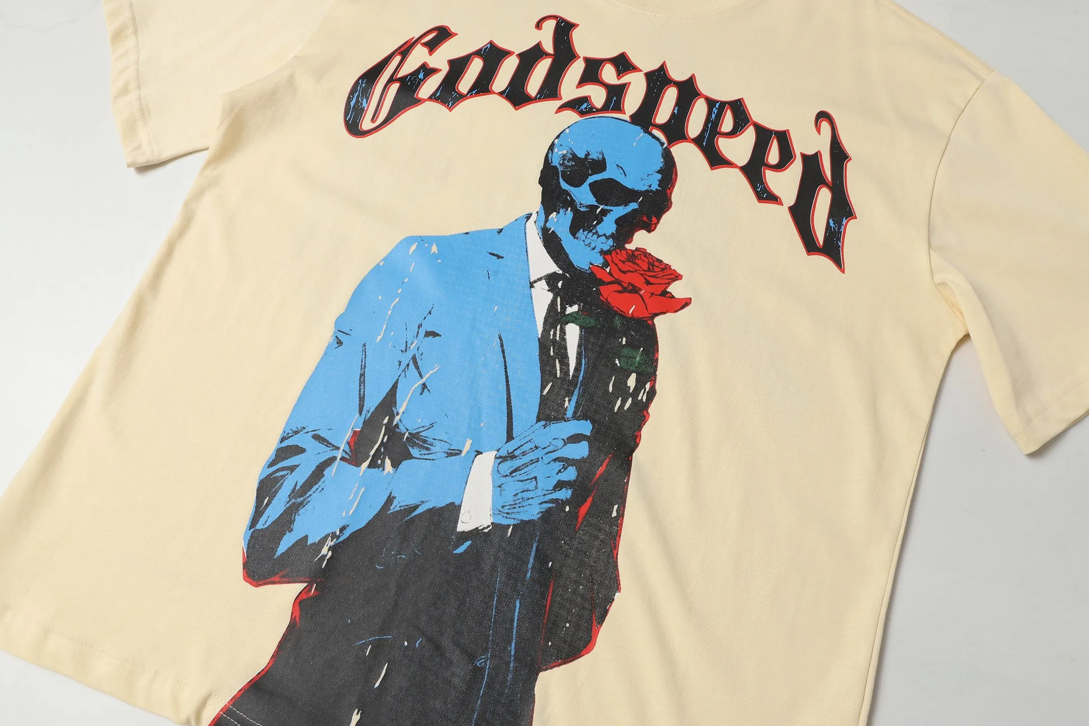 5021#White/ ｜ Godspeed Retro T（ ） （fabric）：32 Sizes（size）：S-M-L-XL （colour）：White、 、