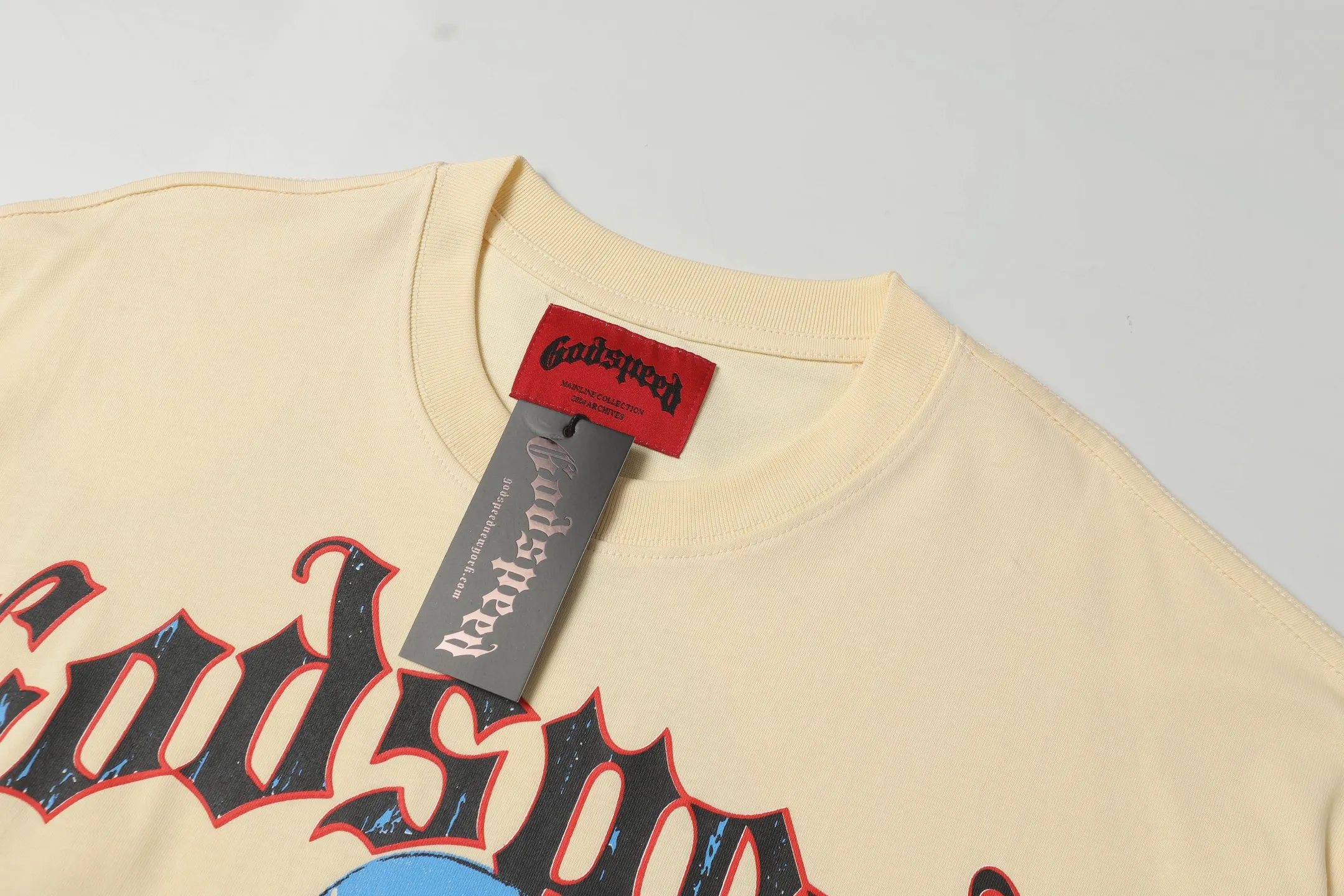 5021#White/ ｜ Godspeed Retro T（ ） （fabric）：32 Sizes（size）：S-M-L-XL （colour）：White、 、