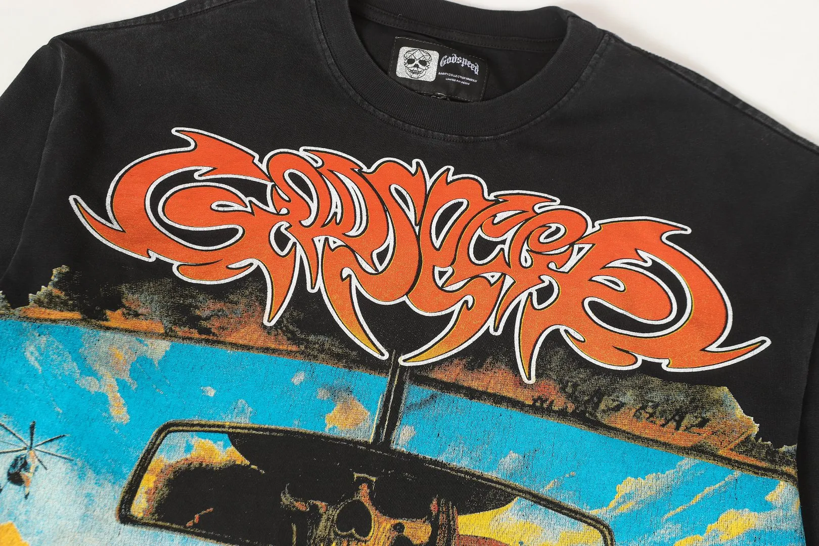 G # Black｜ Godspeed Retro T （ ） （fabric）： 26 Sizes（size）：S-M-L-XL （colour）： Black 👉