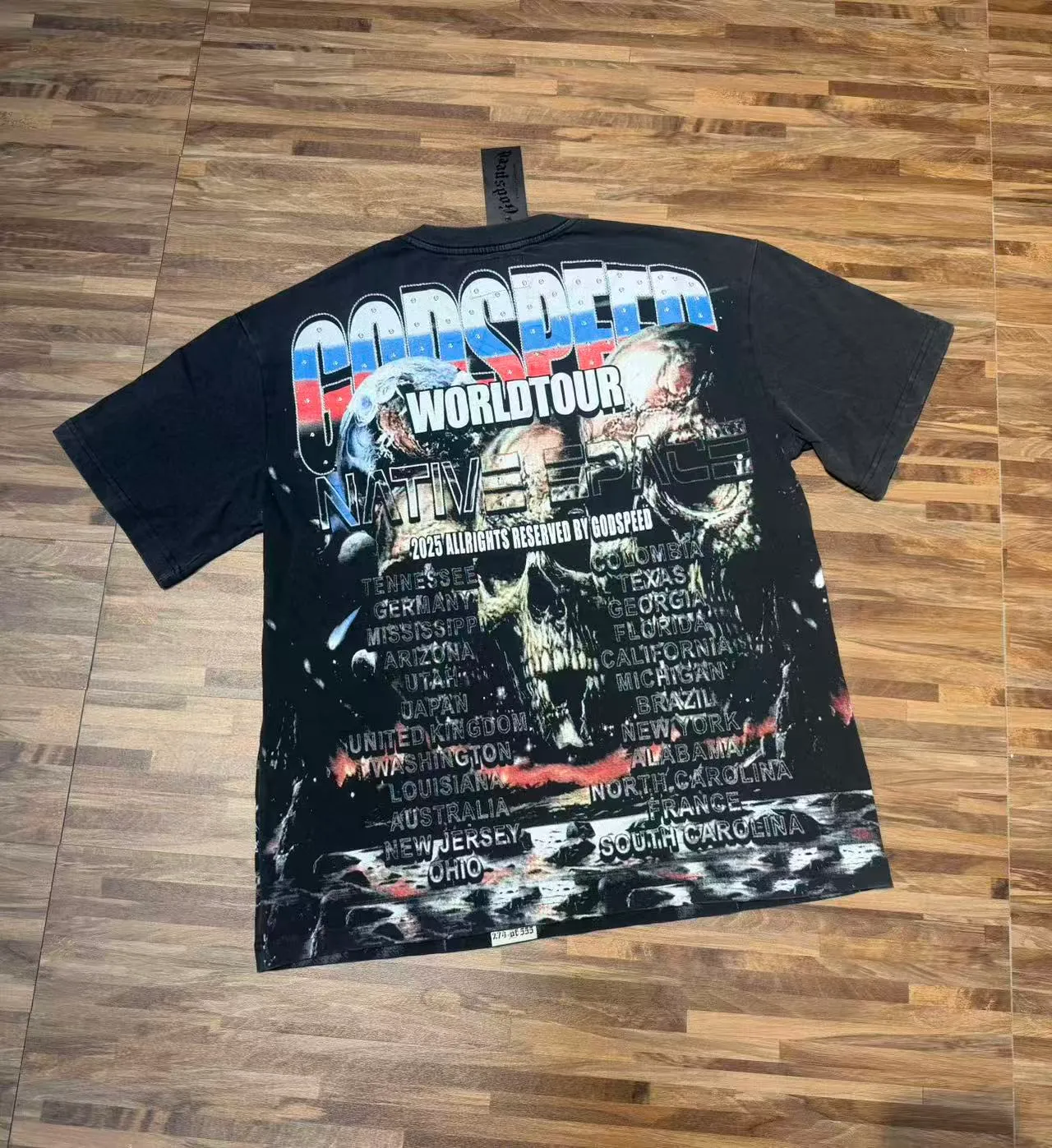 6159# Green Black I In Stock （new） Godspeed Retro T（ ） （fabric）：32 Sizes（size）：S-M-L-XL （colour）： Green/ Black 👉 👉