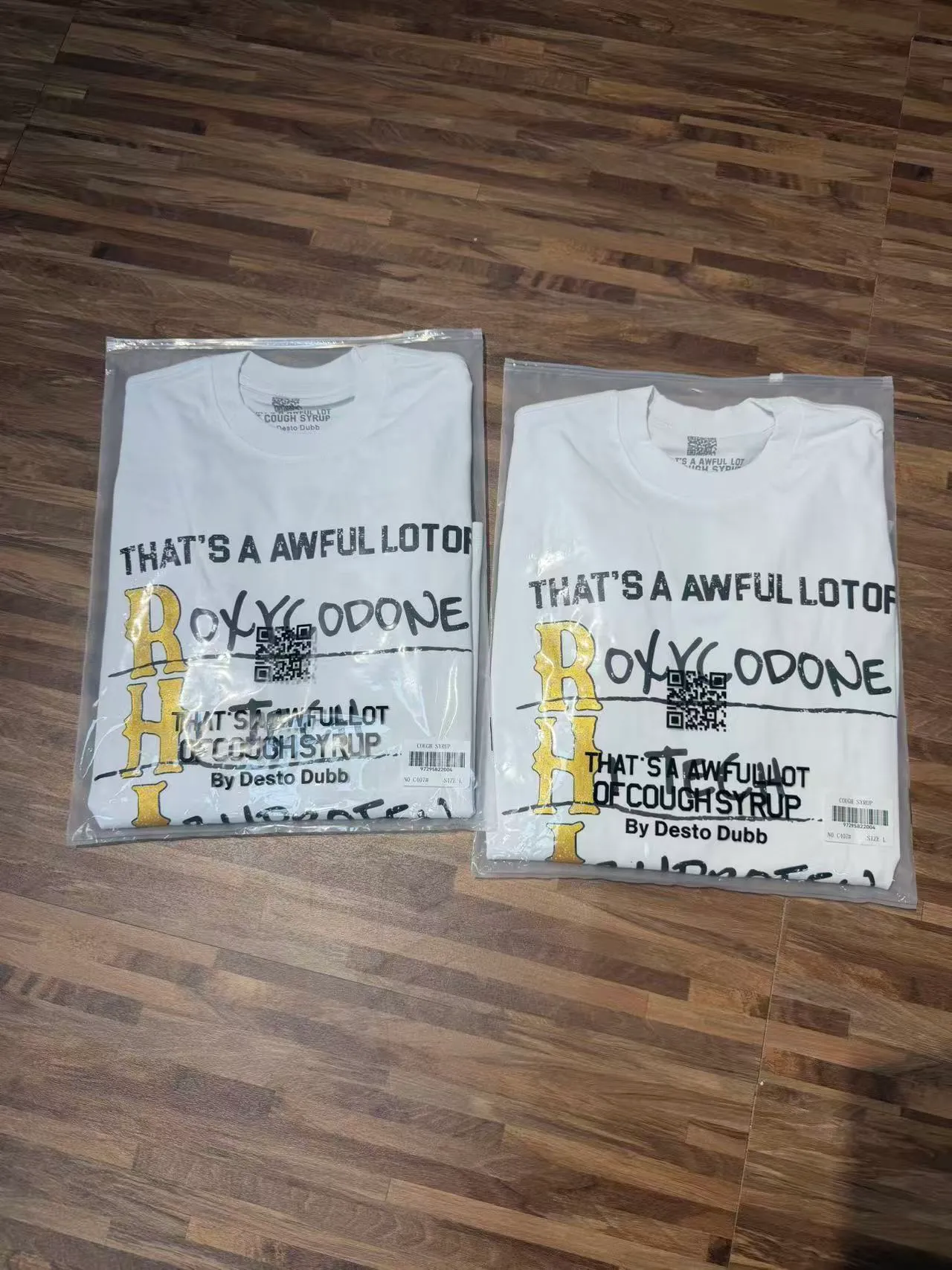 C # ｜ THAT'S A AWFUL LOT OF COUGH SYRUP In Stock （ T Series） Same Style. （fabric): 100% Sizes（size）：S-M L X L （colour）： 👉
