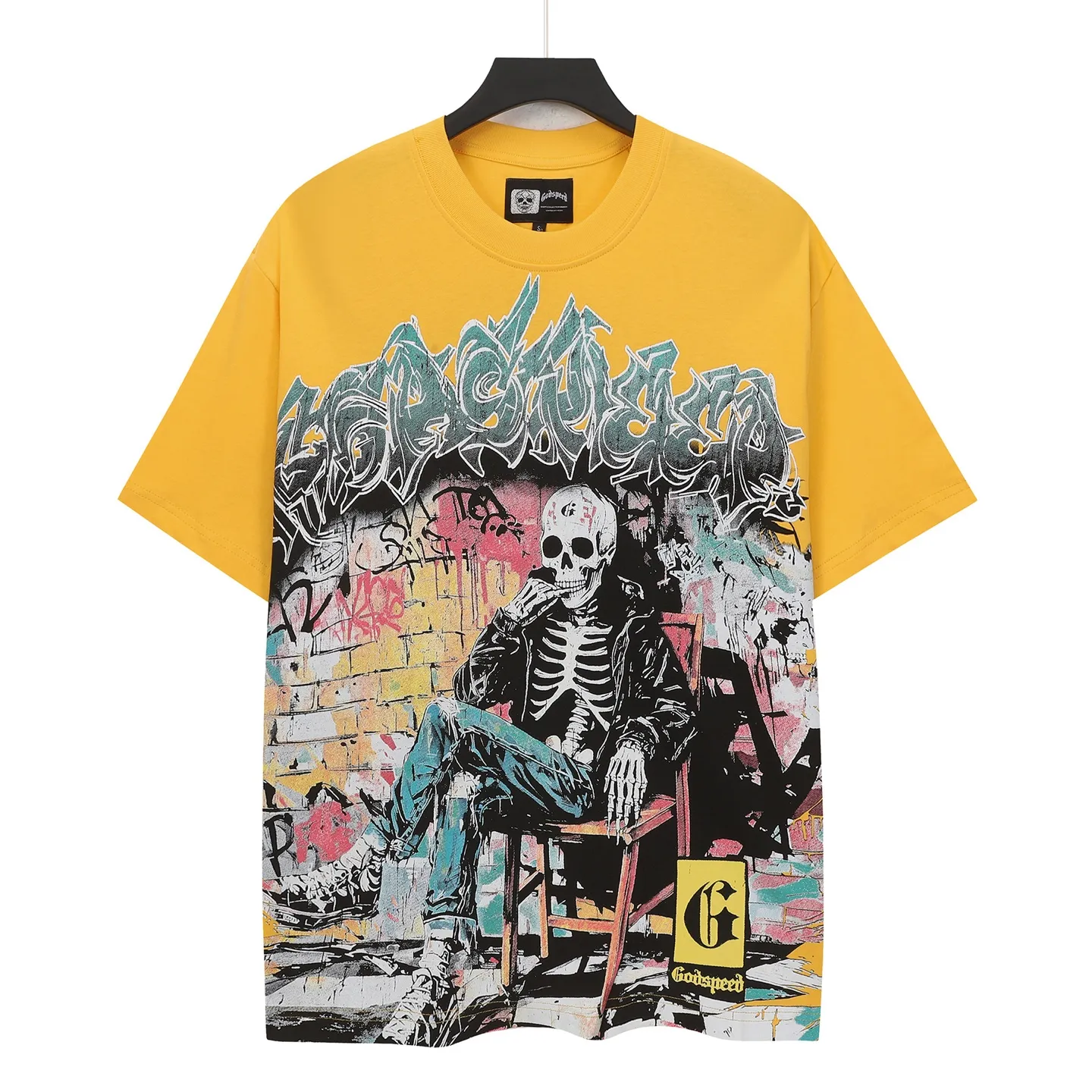 5132#Yellow I In Stock （ New Arrival） Godspeed Retro T（ ） （fabric）：32 Sizes（size）：S-M-L-XL （colour）：Yellow