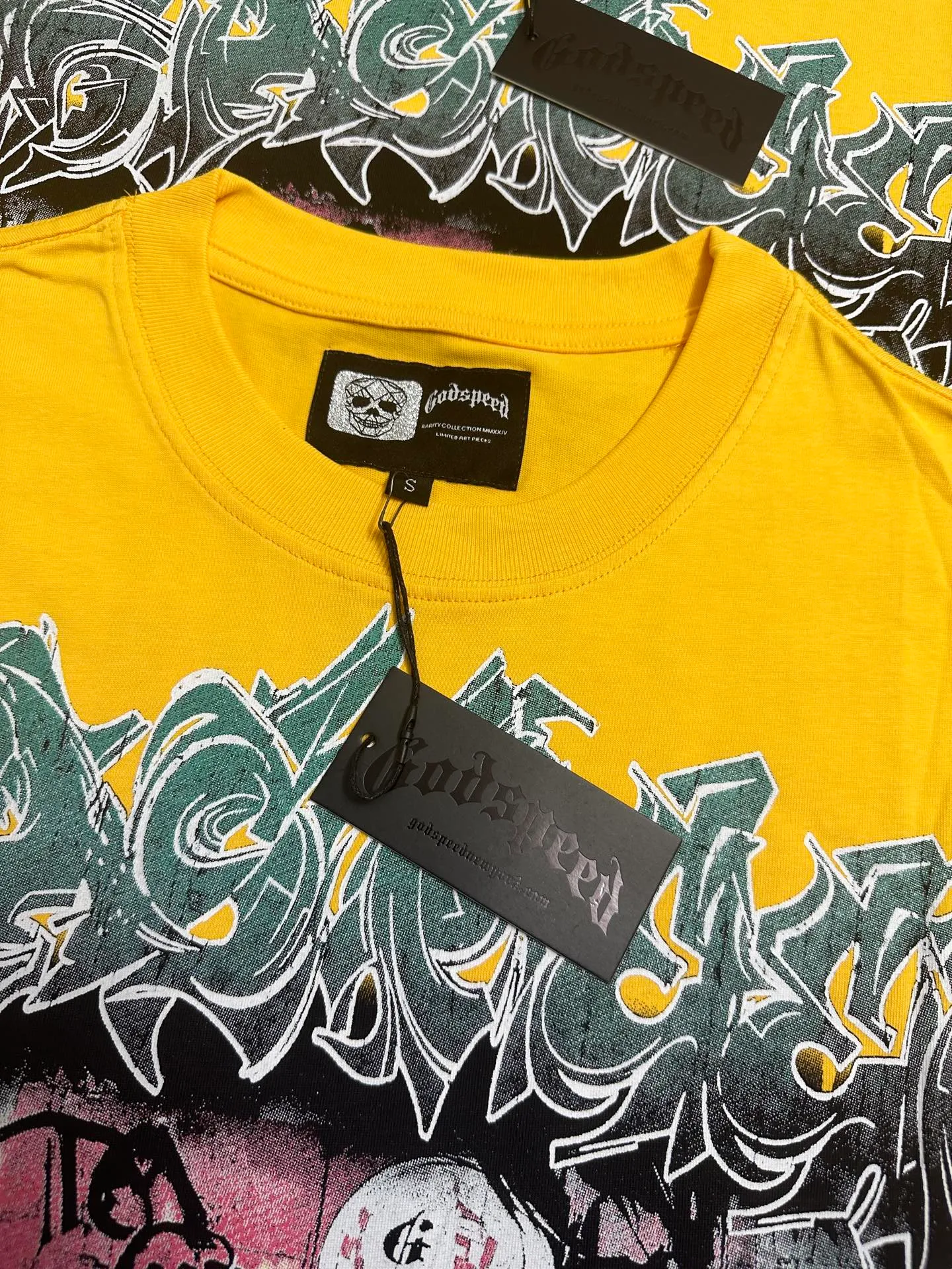 5132#Yellow I In Stock （ New Arrival） Godspeed Retro T（ ） （fabric）：32 Sizes（size）：S-M-L-XL （colour）：Yellow