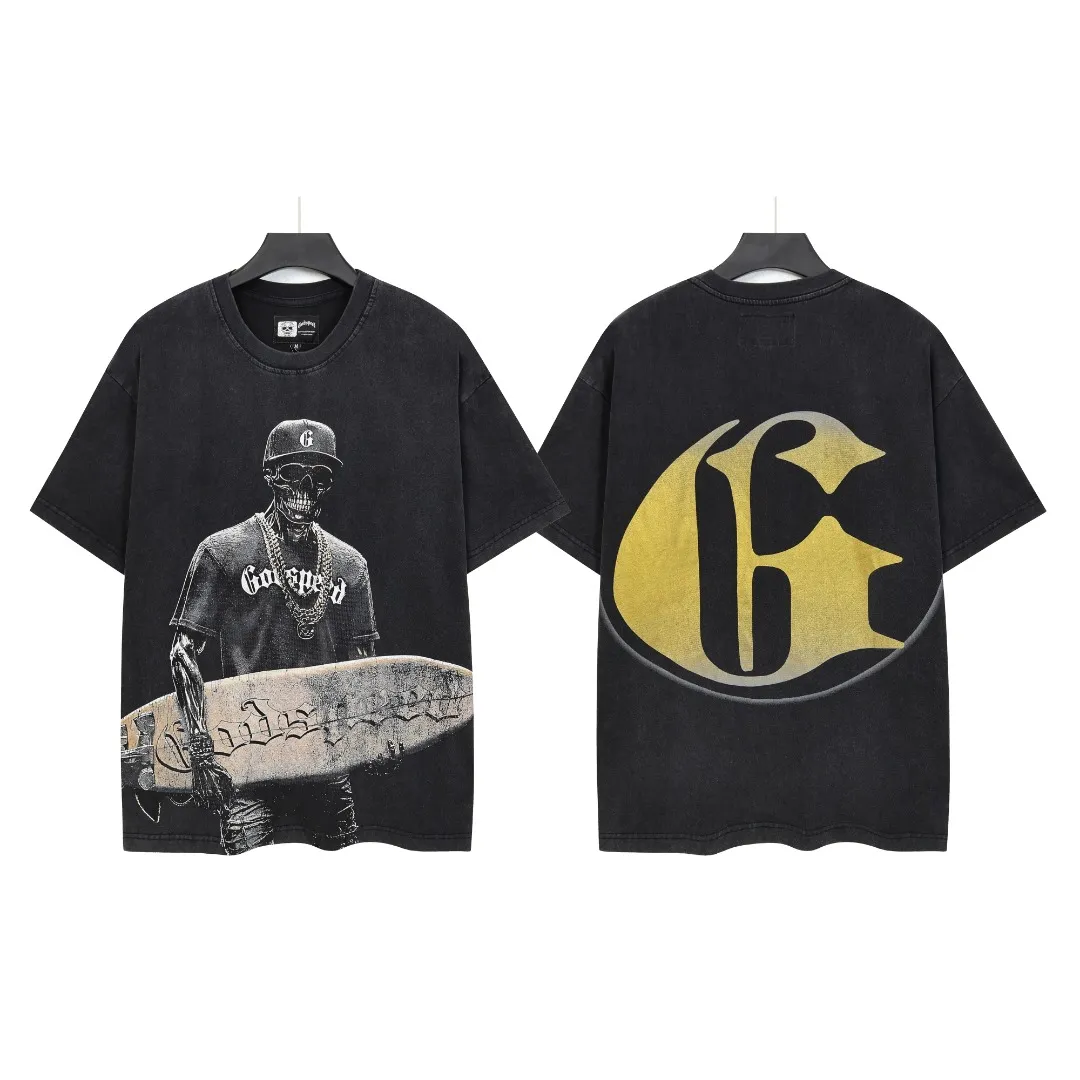 6345# Black I In Stock （new） Godspeed Retro T（ ） （fabric）：32 Sizes（size）：S-M-L-XL （colour）： Black 👉