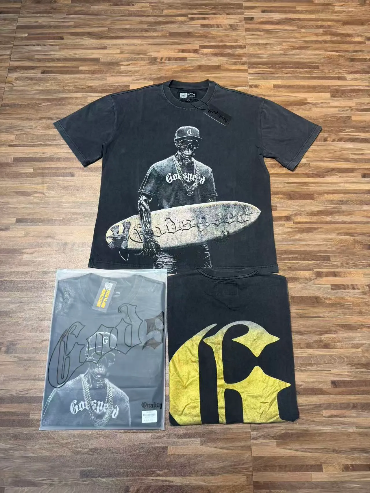 6345# Black I In Stock （new） Godspeed Retro T（ ） （fabric）：32 Sizes（size）：S-M-L-XL （colour）： Black 👉