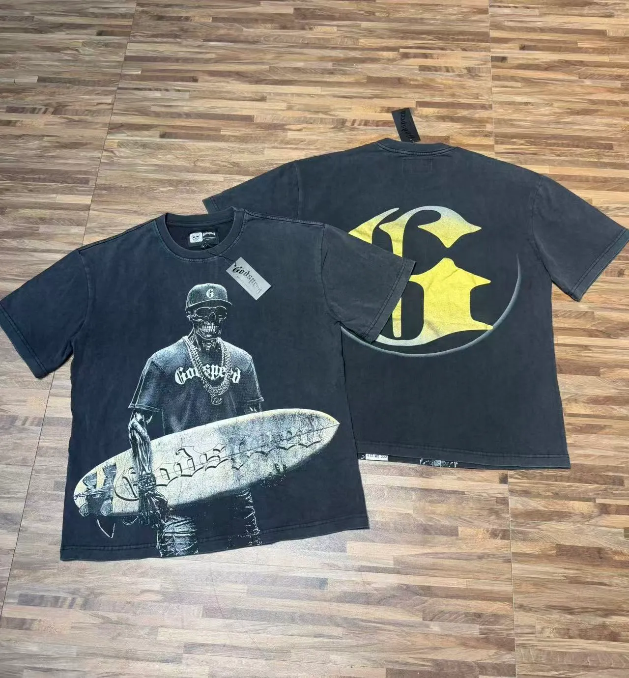 6345# Black I In Stock （new） Godspeed Retro T（ ） （fabric）：32 Sizes（size）：S-M-L-XL （colour）： Black 👉