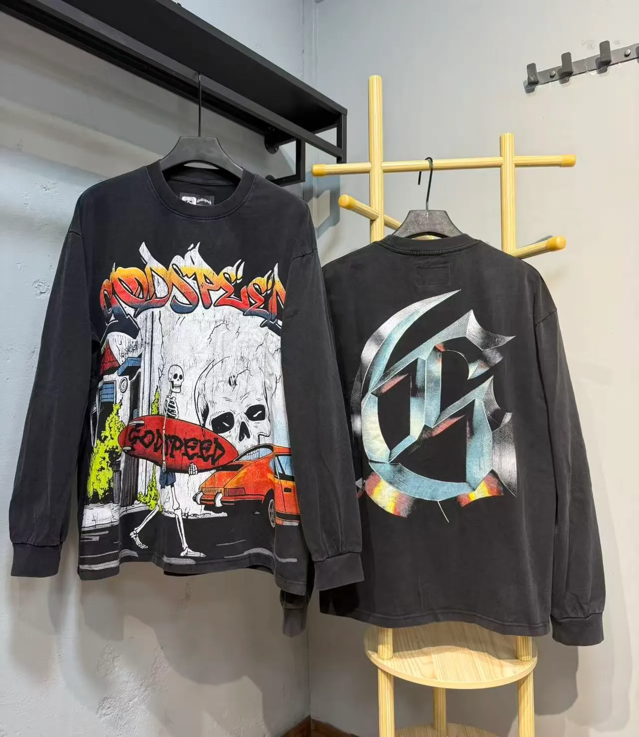 G # Black I . Godspeed Retro T （ ） （fabric）： 26 Sizes（size）：S-M-L-XL （colour）： Black