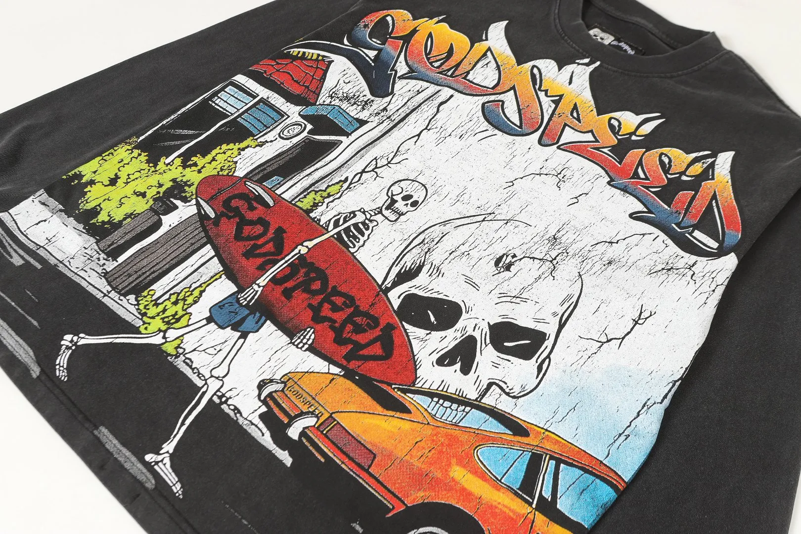 G # Black I . Godspeed Retro T （ ） （fabric）： 26 Sizes（size）：S-M-L-XL （colour）： Black
