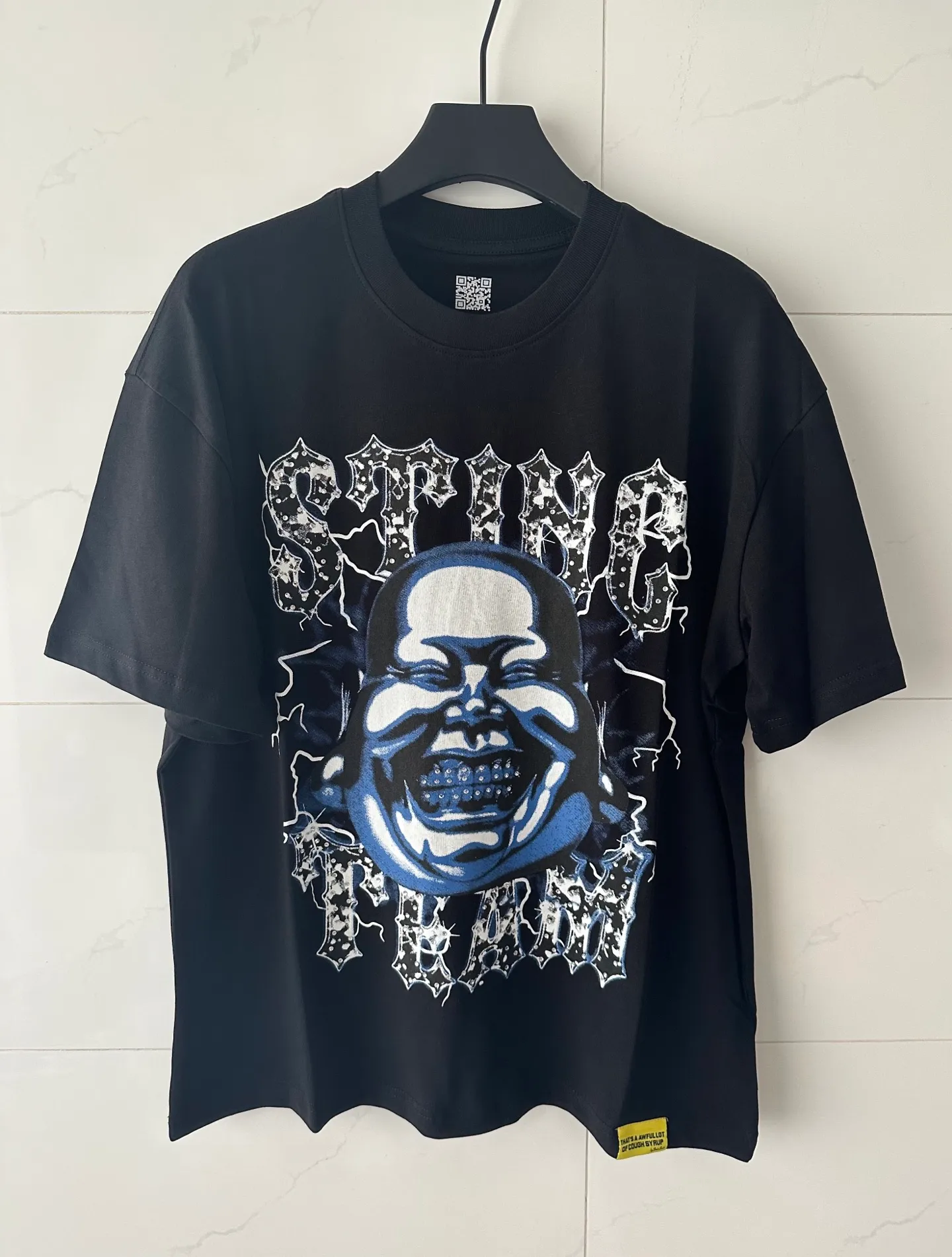 2222## Black （ ）｜ THAT'S A AWFUL LOT OF COUGH SYRUP In Stock T （fabric):32 Sizes（size）：S-M L X L （colour）： Black