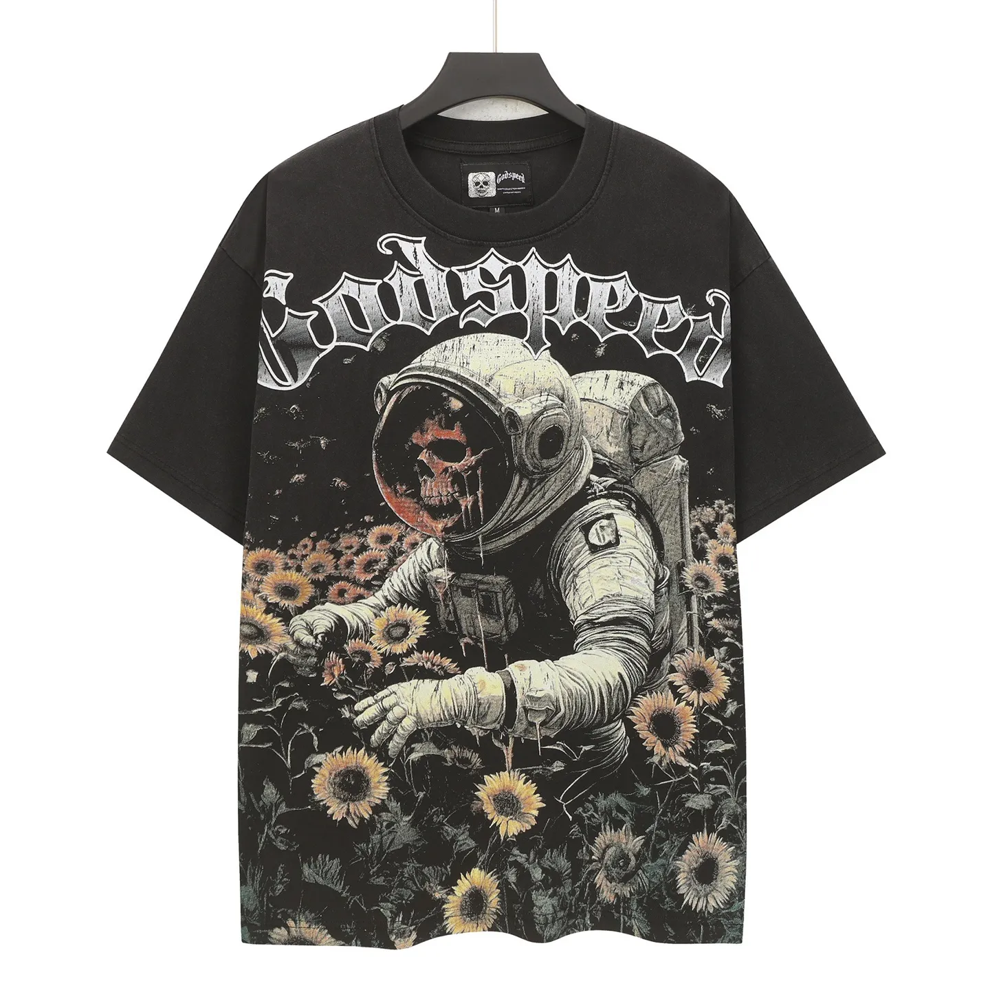 6327# Black/ ｜ In Stock （new） Godspeed Retro T（ ） （fabric）：32 Sizes（size）：S-M-L-XL （colour）： Black/