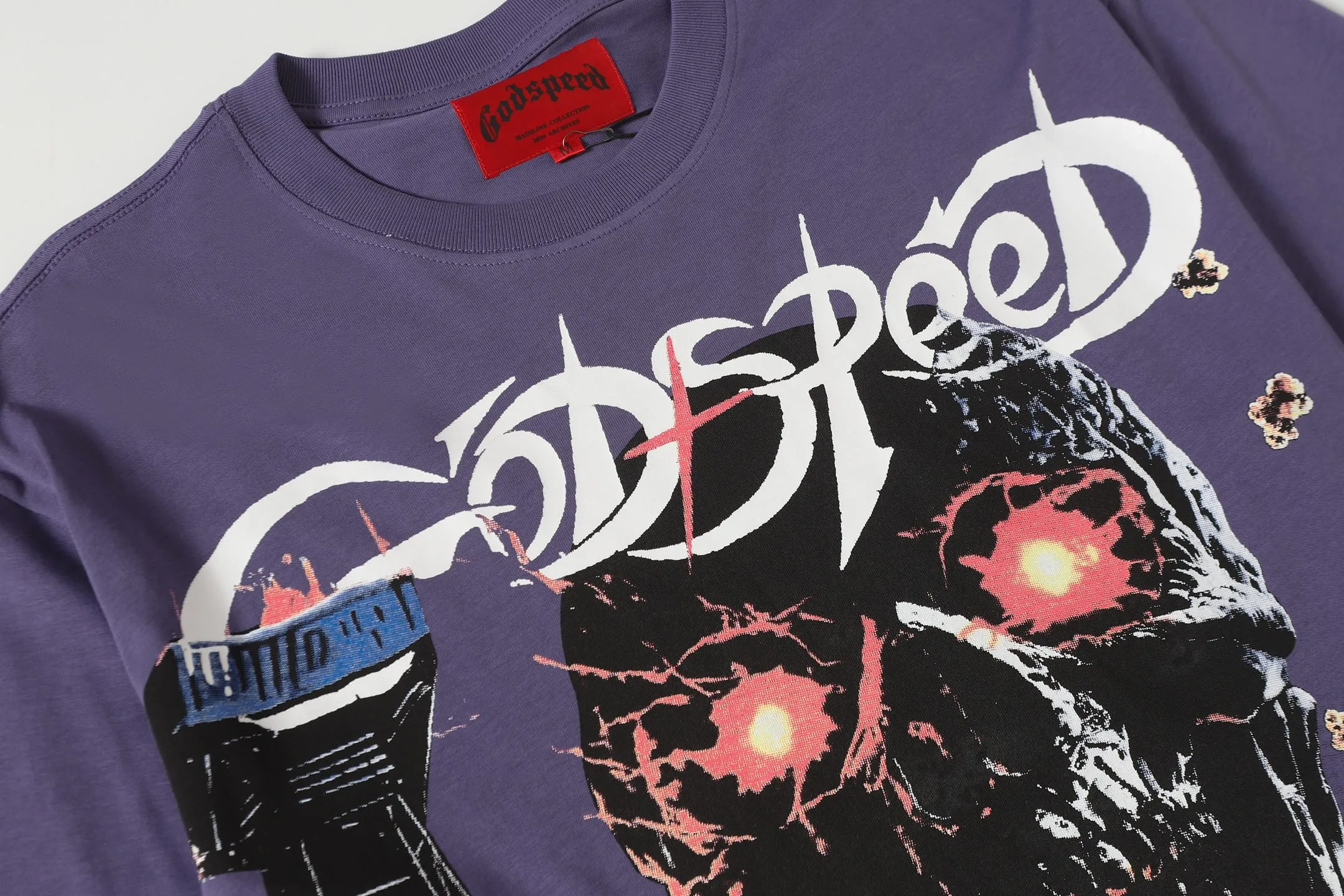 5091# Purple ｜ Godspeed Retro T（ ） （fabric）32 Sizes（size）：S-M-L-XL （colour）： Purple
