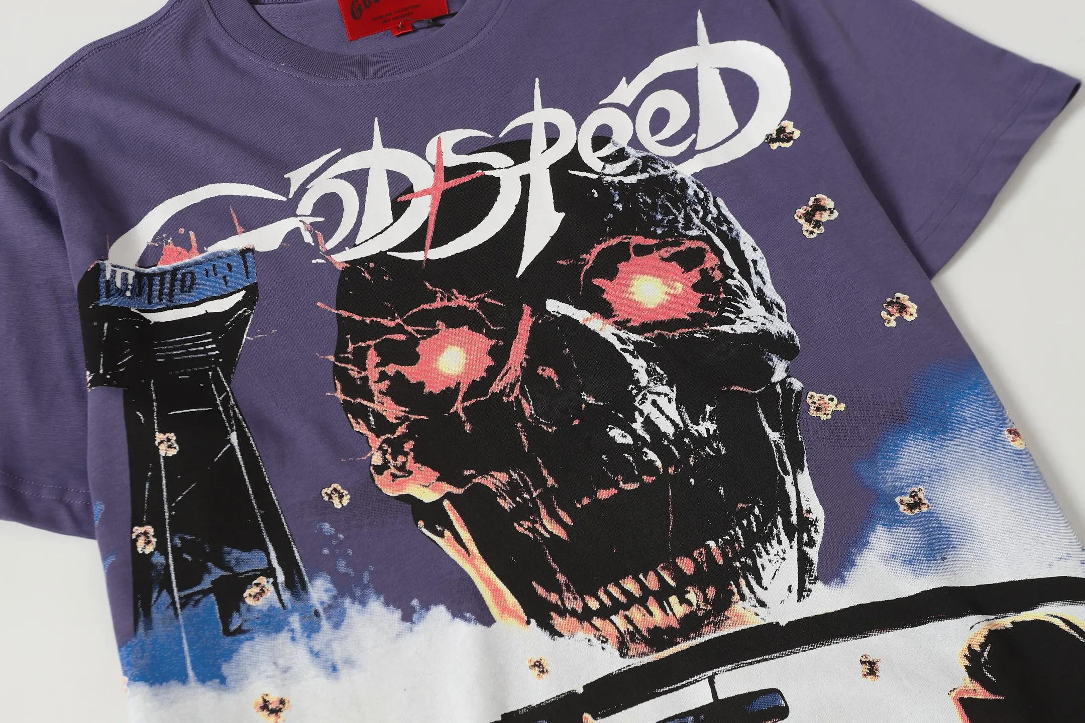 5091# Purple ｜ Godspeed Retro T（ ） （fabric）32 Sizes（size）：S-M-L-XL （colour）： Purple