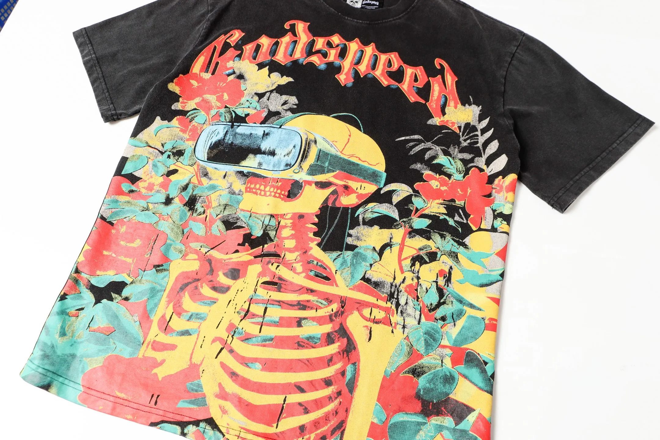 6029# Black｜ Godspeed Retro T（ ） （fabric）：32 Sizes（size）：S-M-L-XL （colour）： Black 👉 👉