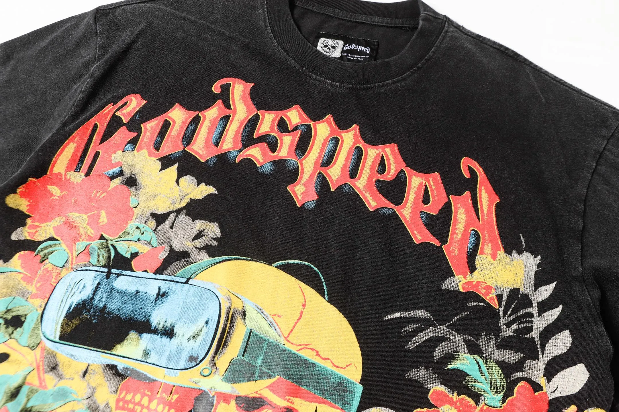 6029# Black｜ Godspeed Retro T（ ） （fabric）：32 Sizes（size）：S-M-L-XL （colour）： Black 👉 👉