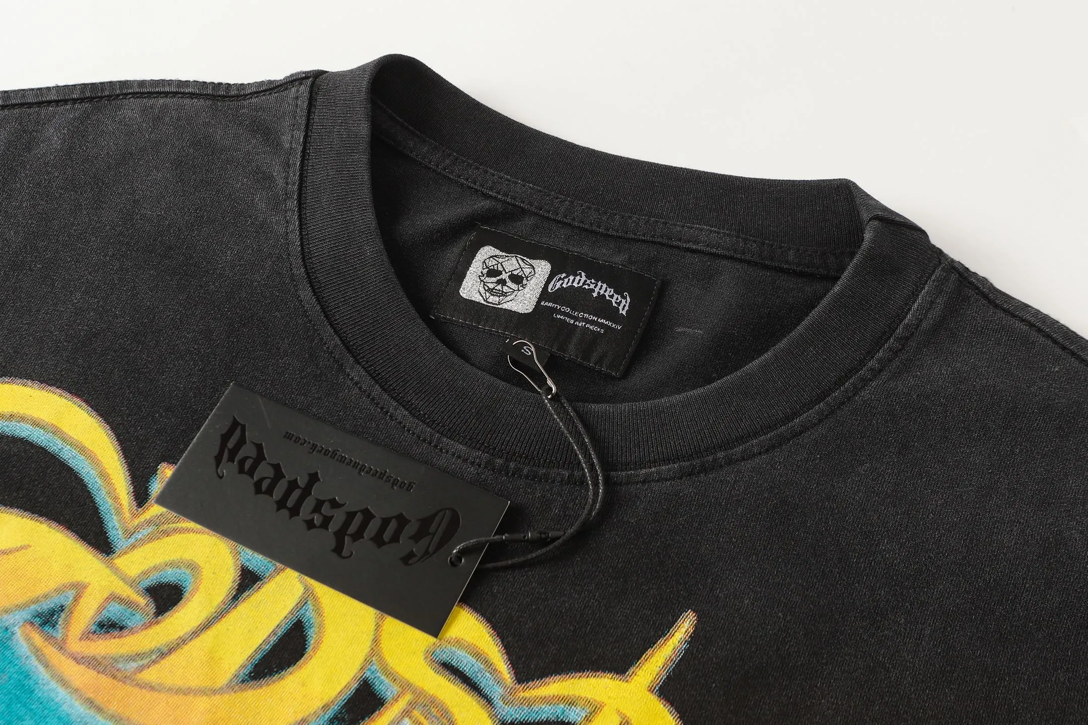 6095# I . Godspeed Retro T（ ） （fabric）：32 Sizes（size）：S-M-L-XL （colour）： Black 👉 👉 👉