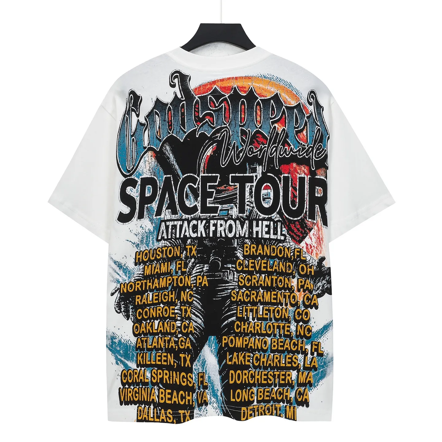 5131#White I In Stock Godspeed Retro T（ ） （fabric）：32 Sizes（size）：S-M-L-XL （colour）：White