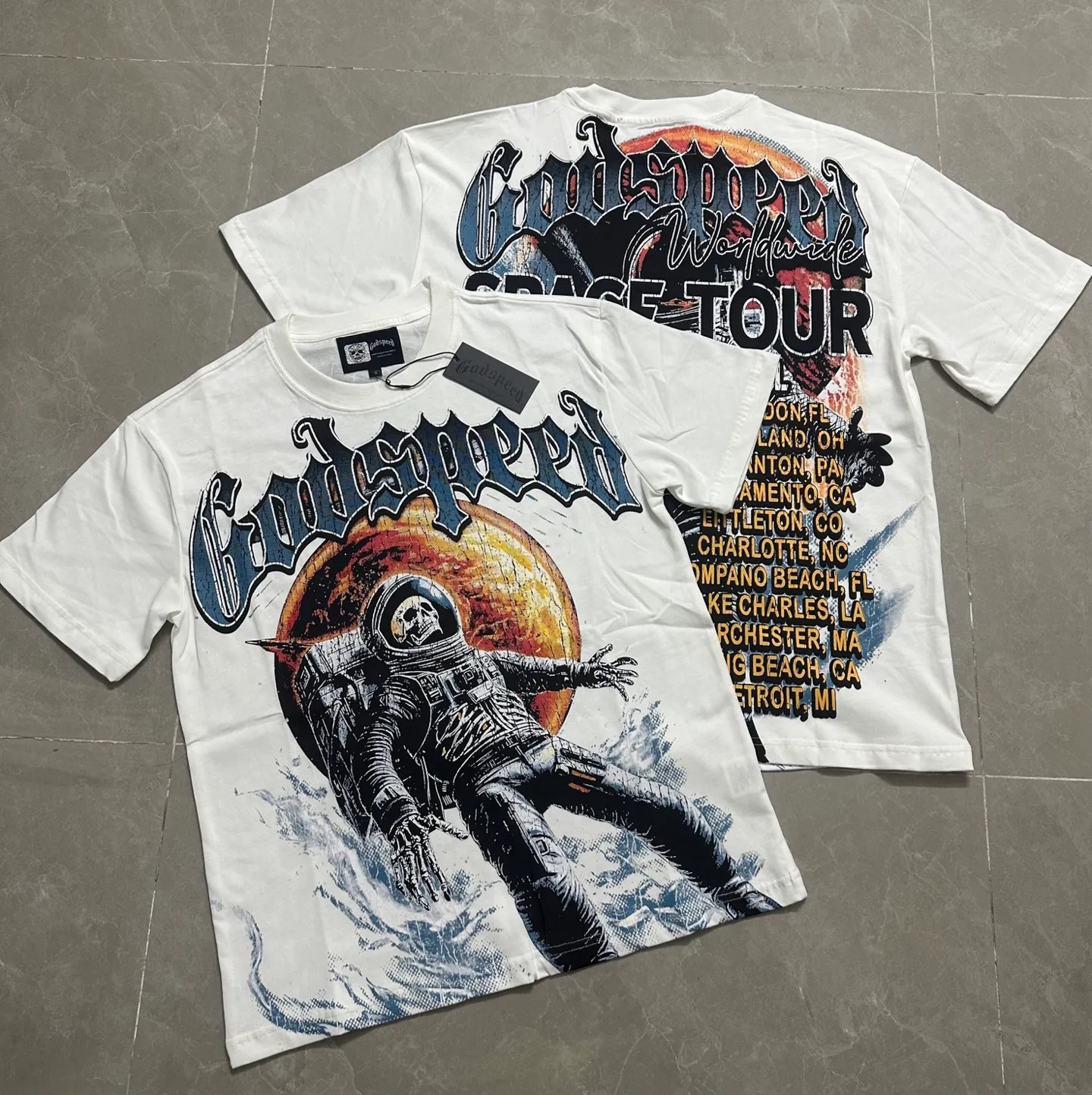 5131#White I In Stock Godspeed Retro T（ ） （fabric）：32 Sizes（size）：S-M-L-XL （colour）：White