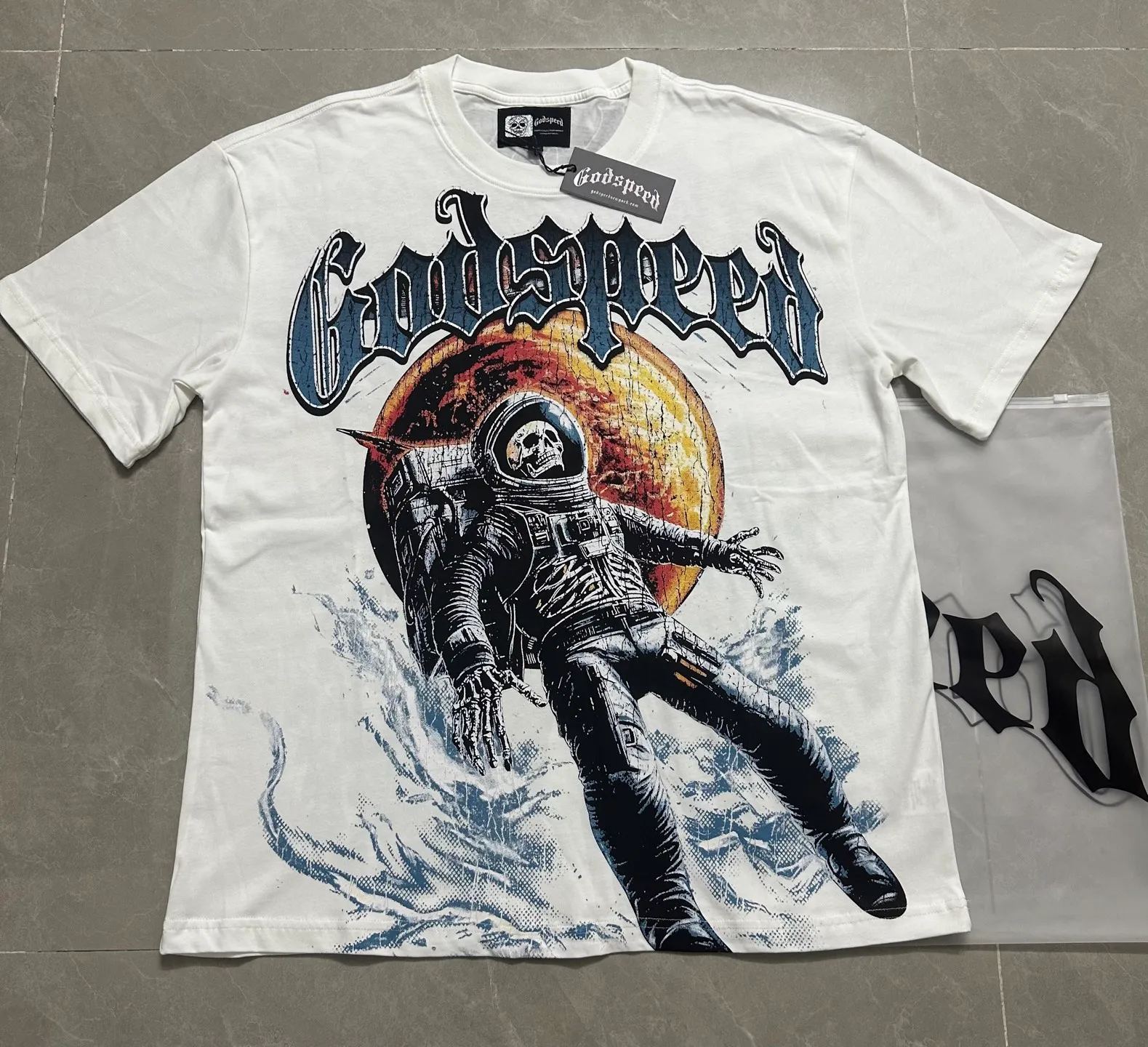 5131#White I In Stock Godspeed Retro T（ ） （fabric）：32 Sizes（size）：S-M-L-XL （colour）：White