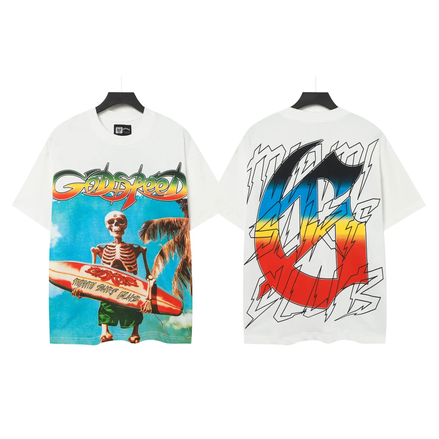 5083#White I Godspeed Retro T（ ） （fabric）：32 Sizes（size）：S-M-L-XL （colour）：White 👉