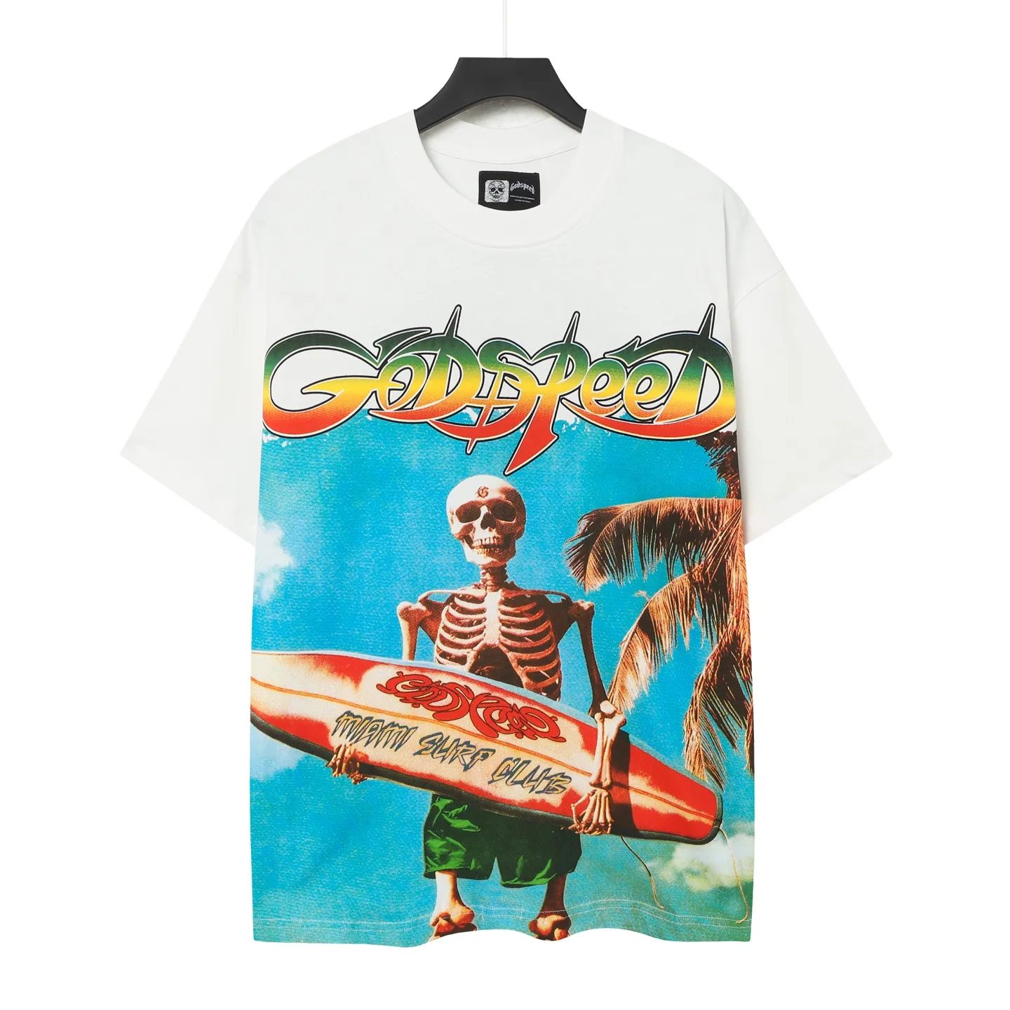5083#White I Godspeed Retro T（ ） （fabric）：32 Sizes（size）：S-M-L-XL （colour）：White 👉
