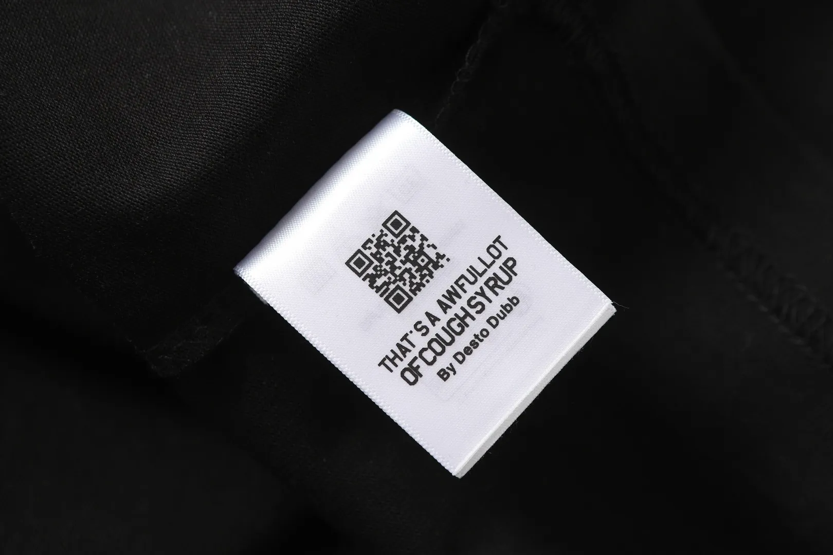 C # Black｜ THAT'S A AWFUL LOT OF COUGH SYRUP In Stock （ T Series） Same Style. （fabric): 100% Sizes（size）：S-M L X L （colour）： Black