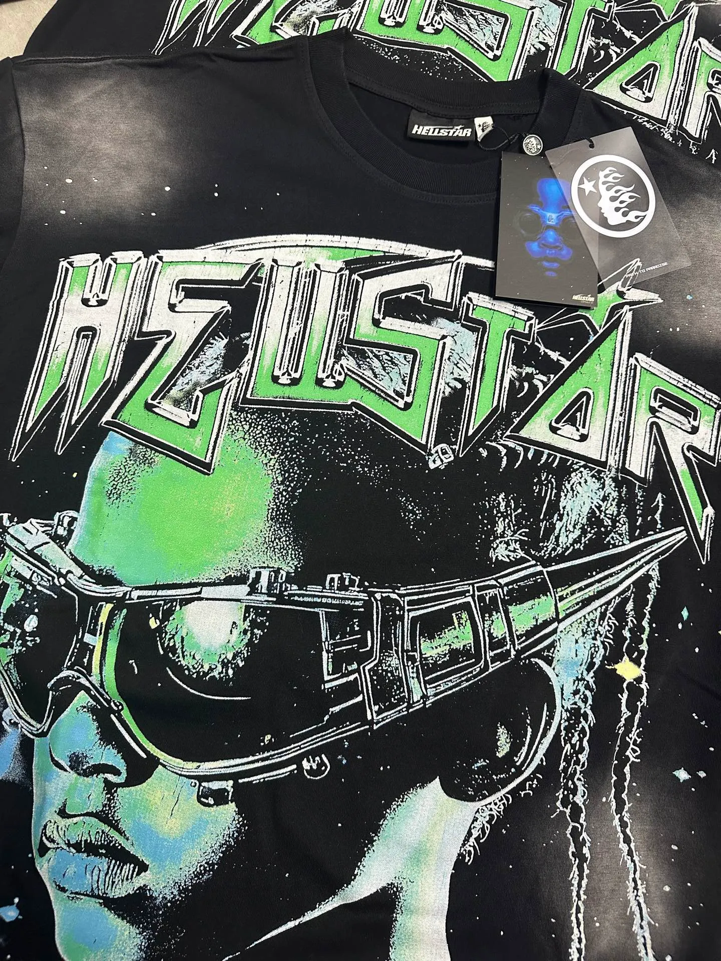 116# Black ｜ In Stock Hellstar T （fabric):32 Sizes（size）：S-M L X L （colour）： Black