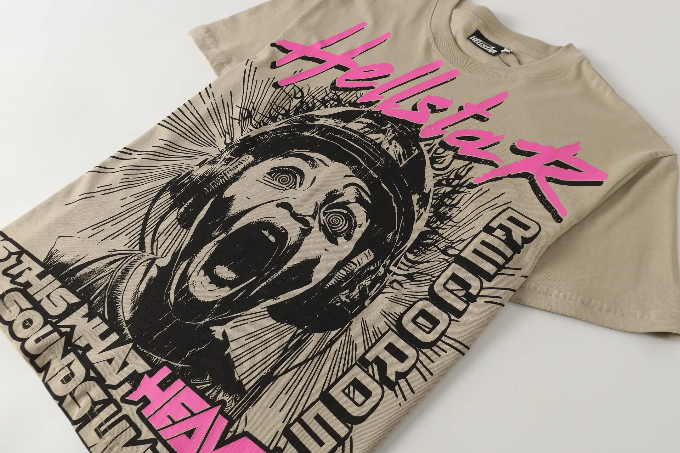 # /Black ｜ In Stock Hellstar 、 T （fabric):32 Sizes（size）：S-M L X L （colour）：Khaki/Black