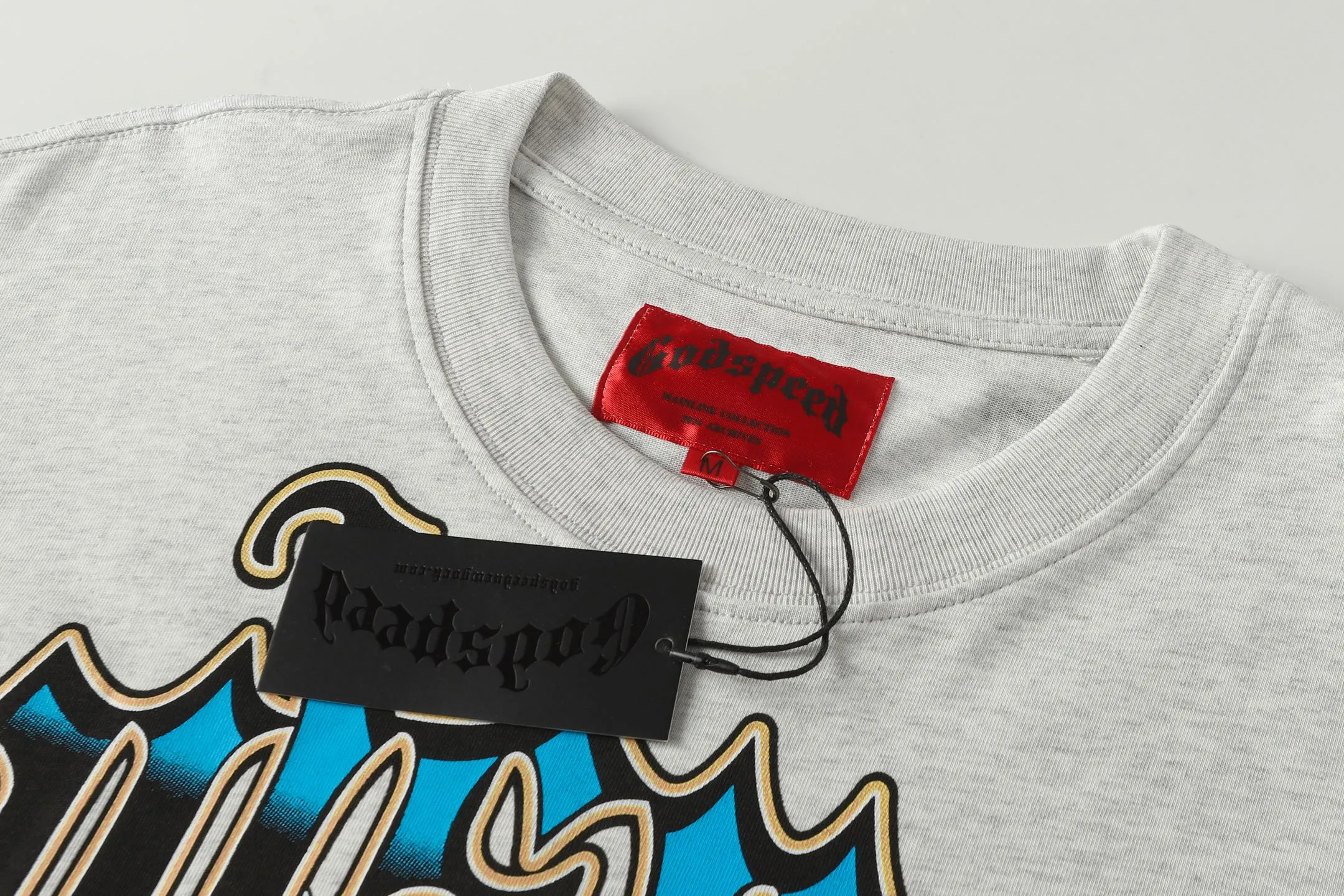 5105#Light Gray｜ Godspeed Retro T（ ） （fabric）32 Sizes（size）：S-M-L-XL （colour）：Light Gray