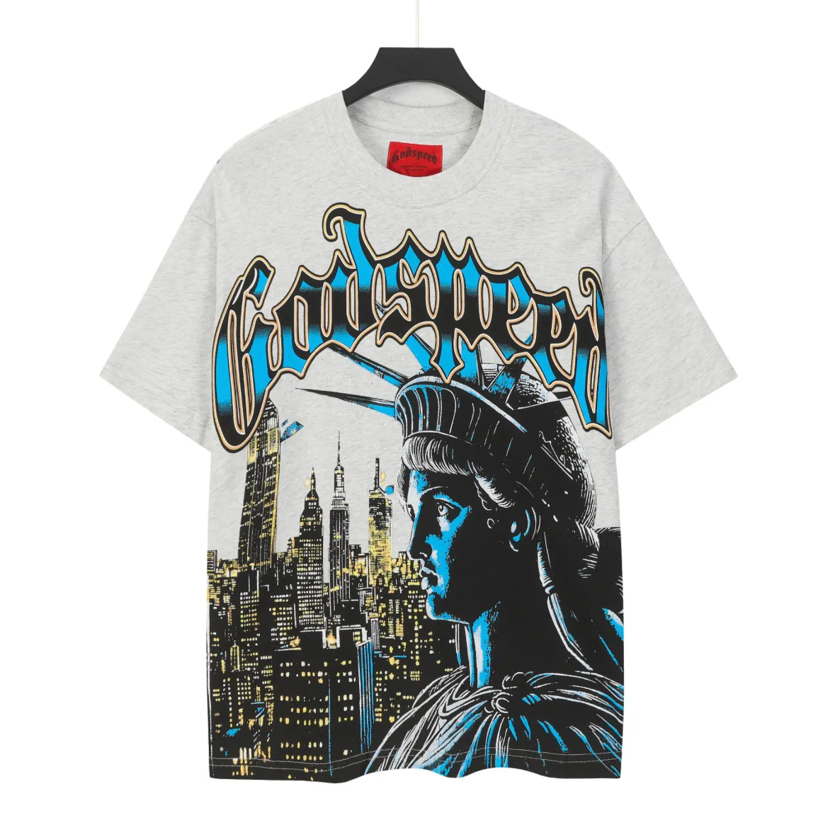 5105#Light Gray｜ Godspeed Retro T（ ） （fabric）32 Sizes（size）：S-M-L-XL （colour）：Light Gray