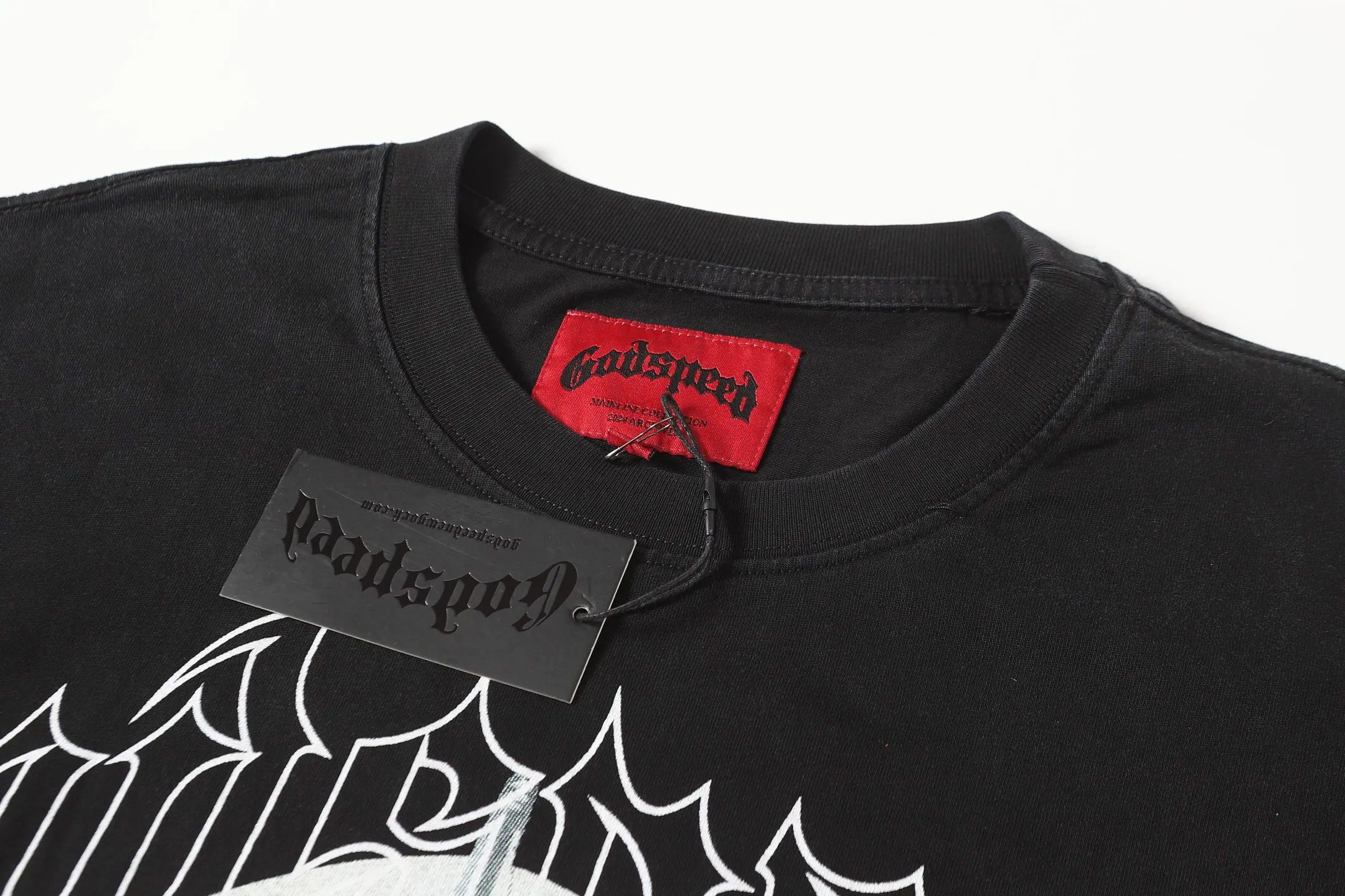 6087# I Godspeed Retro T（ ） （fabric）：32 Sizes（size）：S-M-L-XL （colour）： Black 👉 👉