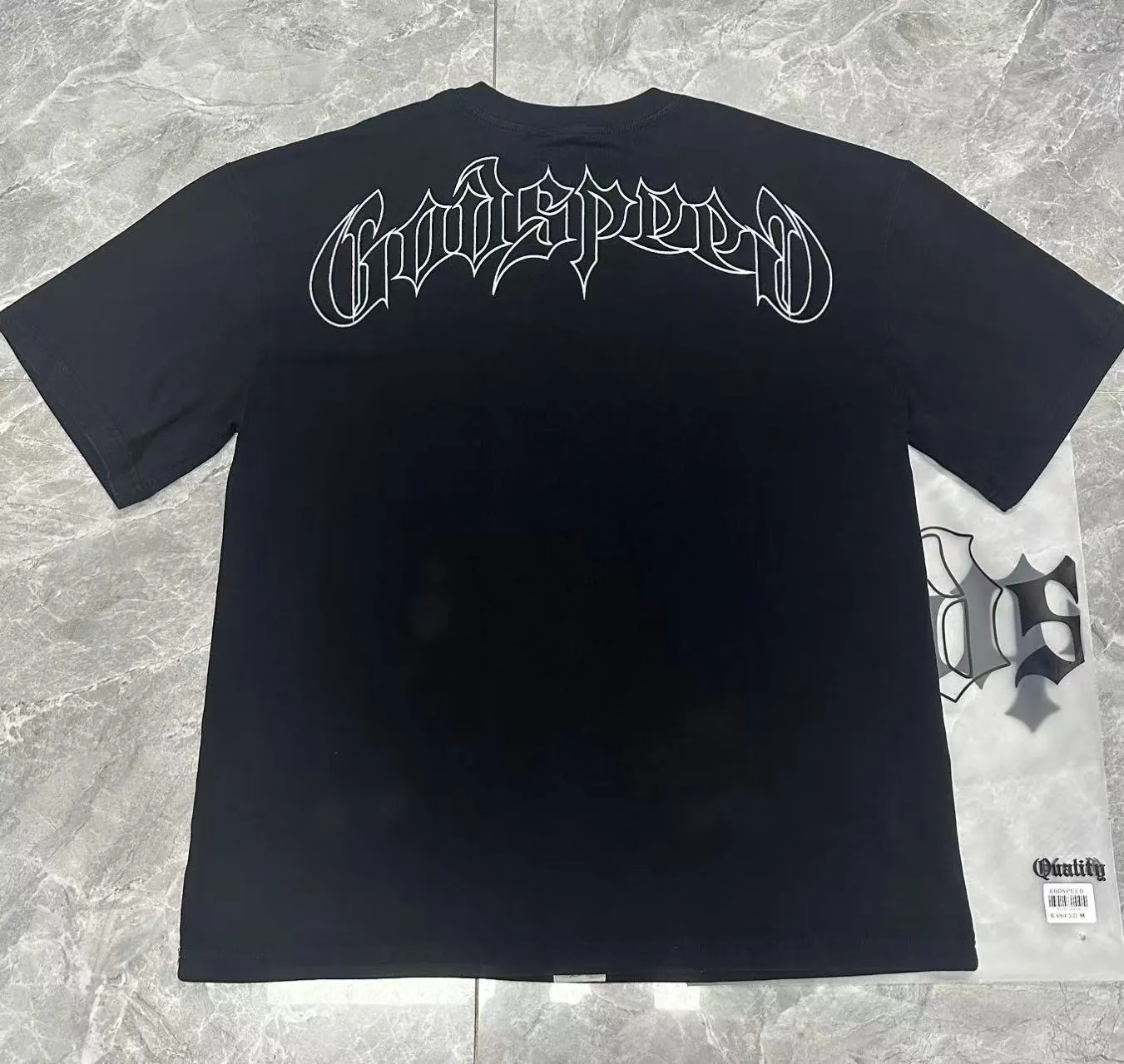 6087# I Godspeed Retro T（ ） （fabric）：32 Sizes（size）：S-M-L-XL （colour）： Black 👉 👉