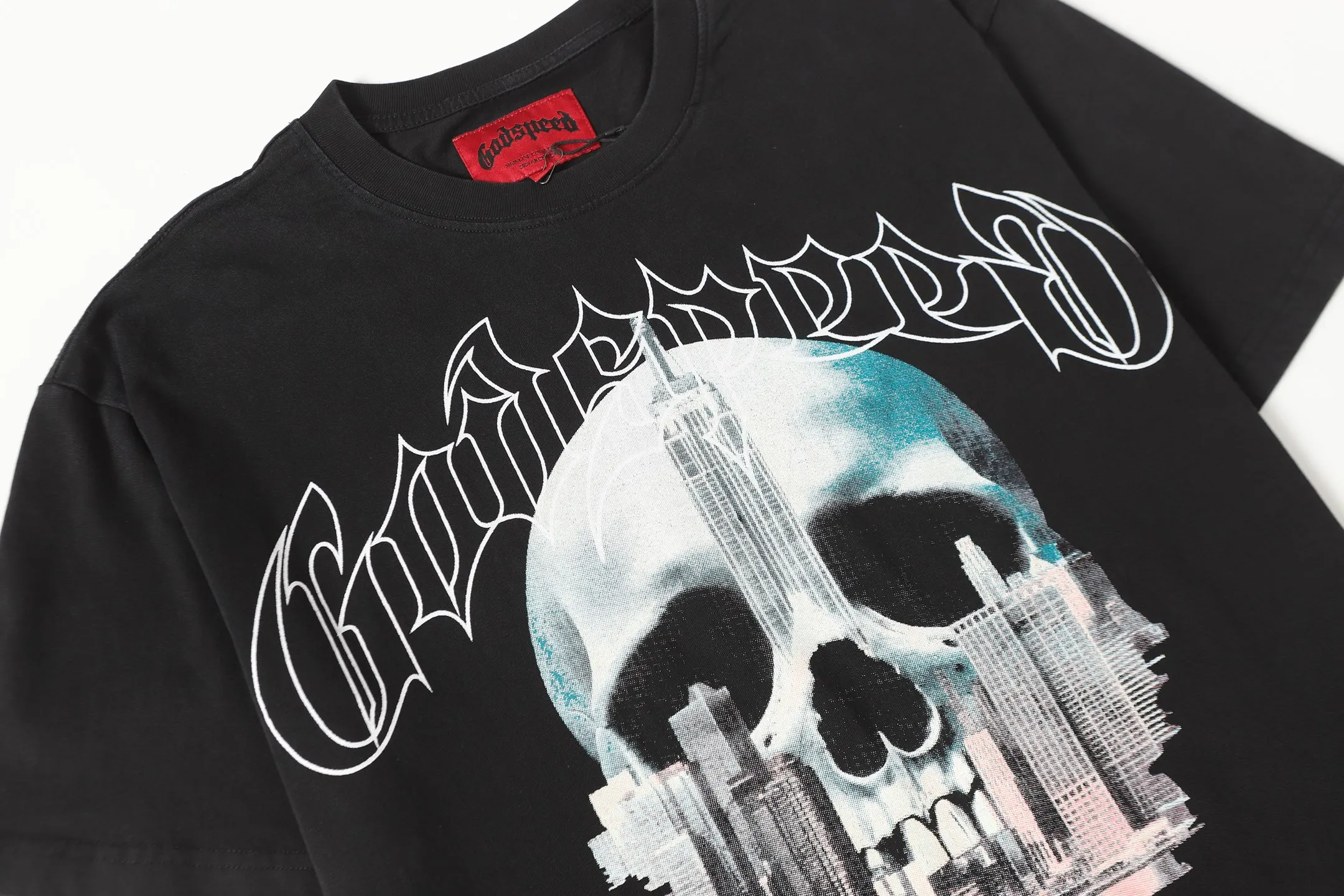 6087# I Godspeed Retro T（ ） （fabric）：32 Sizes（size）：S-M-L-XL （colour）： Black 👉 👉