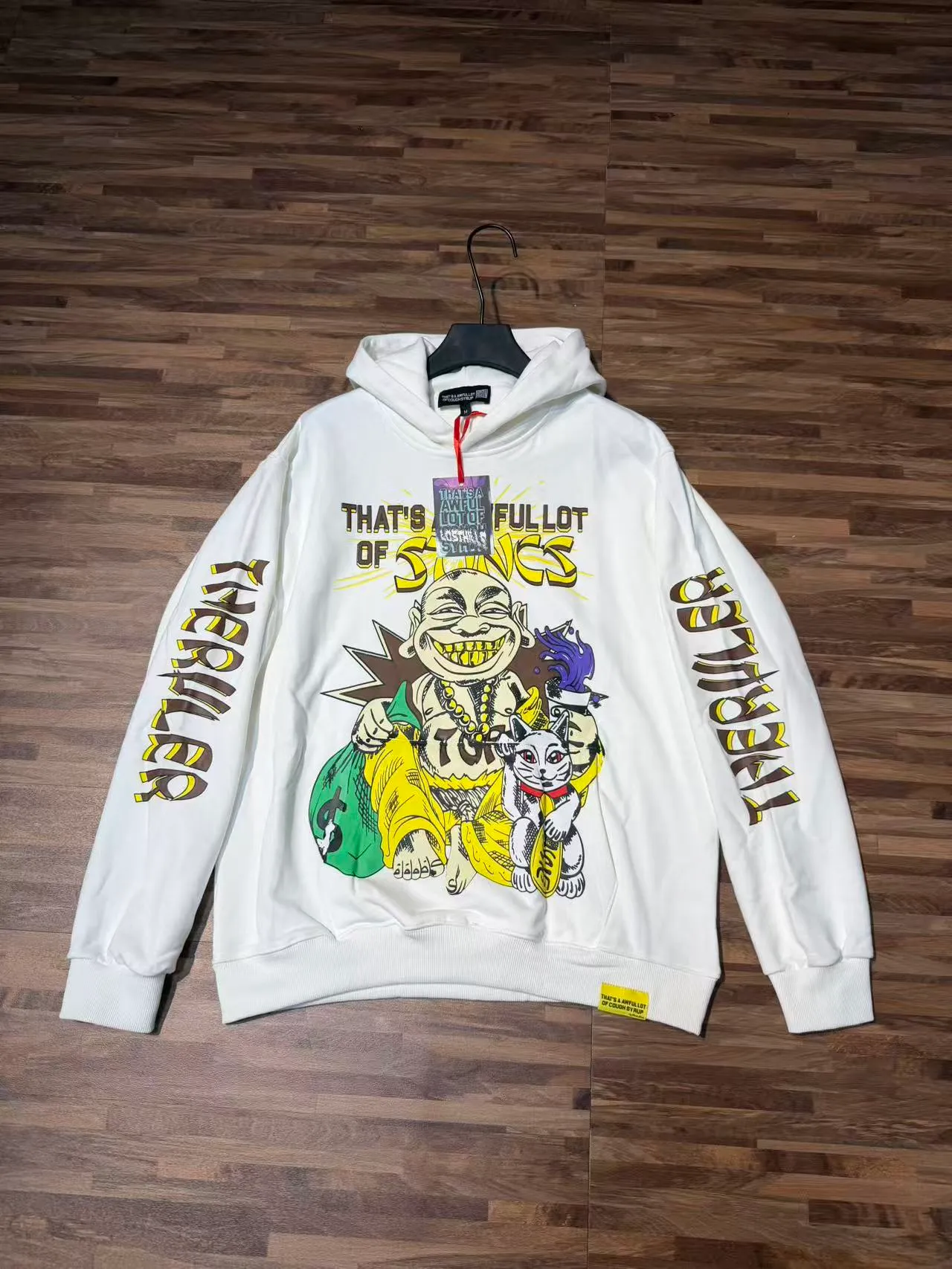 C # White I THAT'S A AWFUL LOT OF COUGH SYRUP In Stock Same Style. （fabric): 100 Sizes（size）：S-M L X L （colour）： White
