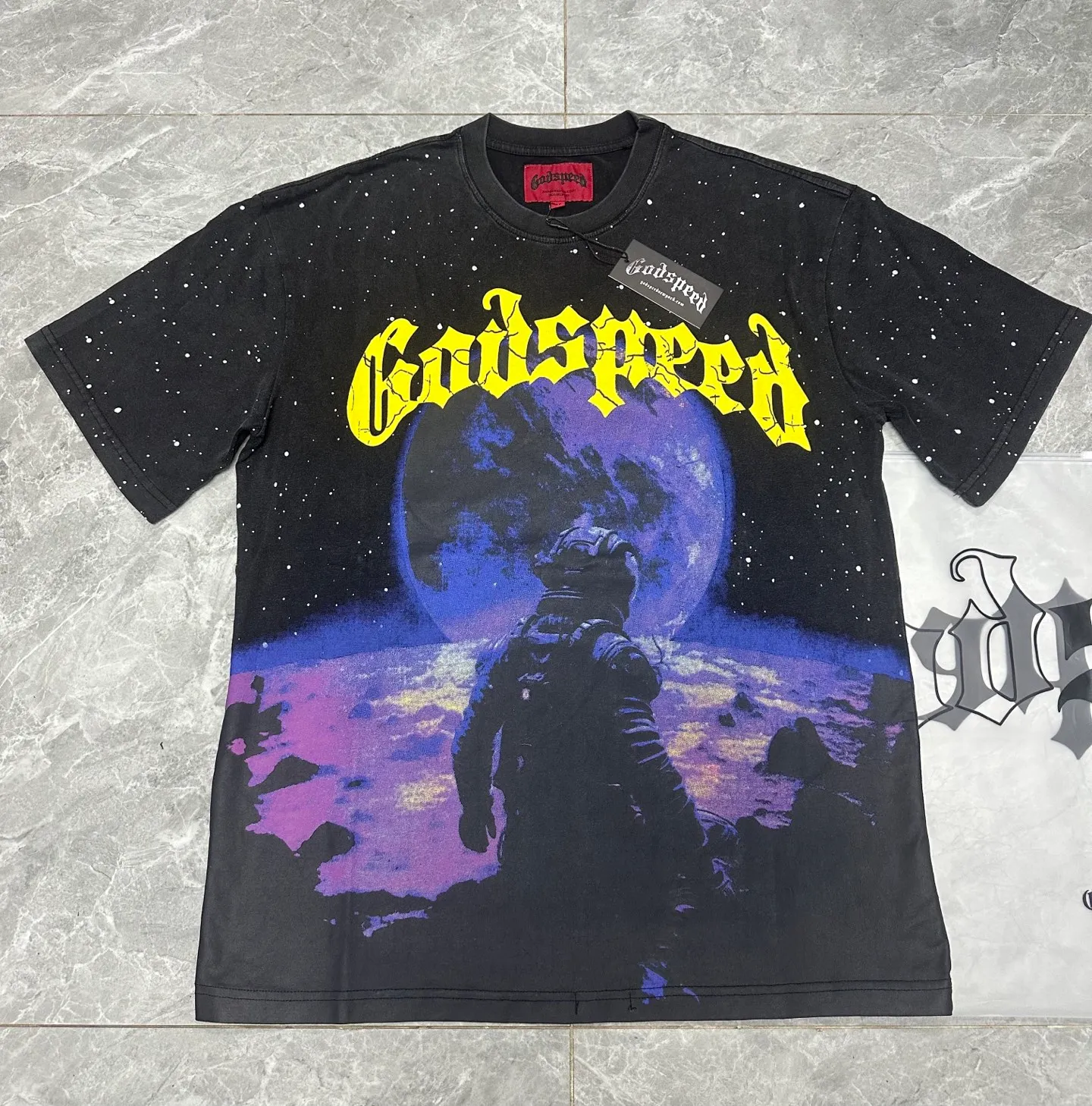 6062# ｜ Godspeed Retro T（ ） （fabric）：32 Sizes（size）：S-M-L-XL （colour）： Black 👉