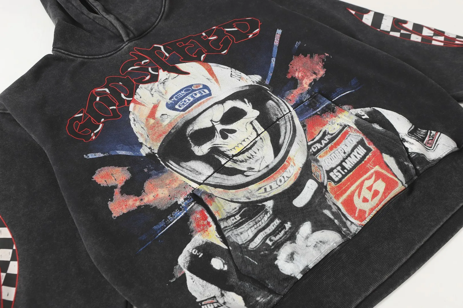 G 6601# Black I In Stock Godspeed Retro （ ） （fabric）： Sizes（size）：S-M-L-XL （colour）： Black