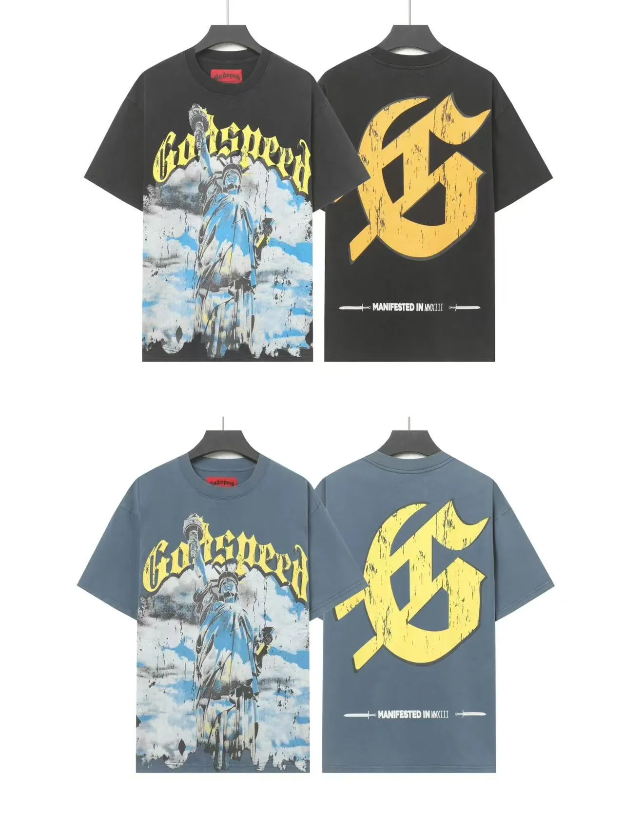 6010# / ｜ Godspeed Retro T（ ） （fabric）：32 Sizes（size）：S-M-L-XL （colour）： Black、