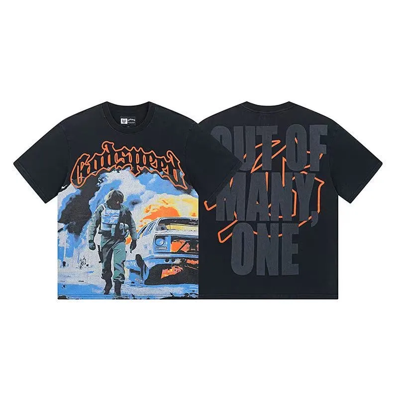 6028# Black｜ Godspeed Retro T（ ） （fabric）：32 Sizes（size）：S-M-L-XL （colour）： Black 👉