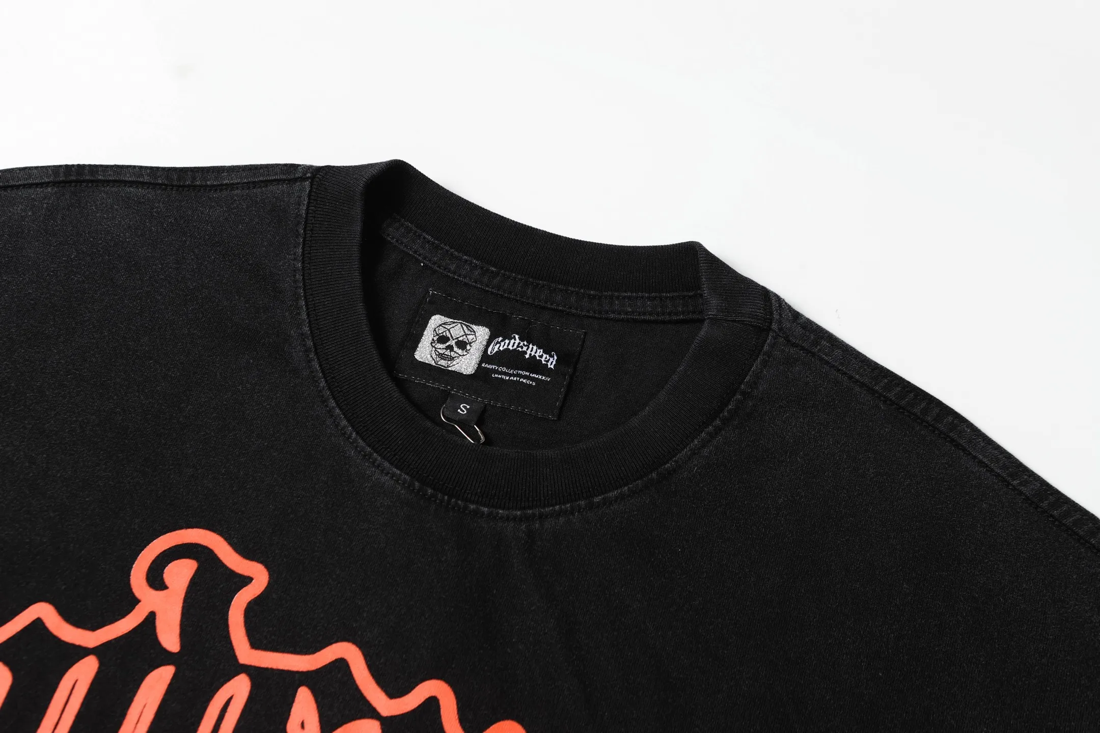 6028# Black｜ Godspeed Retro T（ ） （fabric）：32 Sizes（size）：S-M-L-XL （colour）： Black 👉