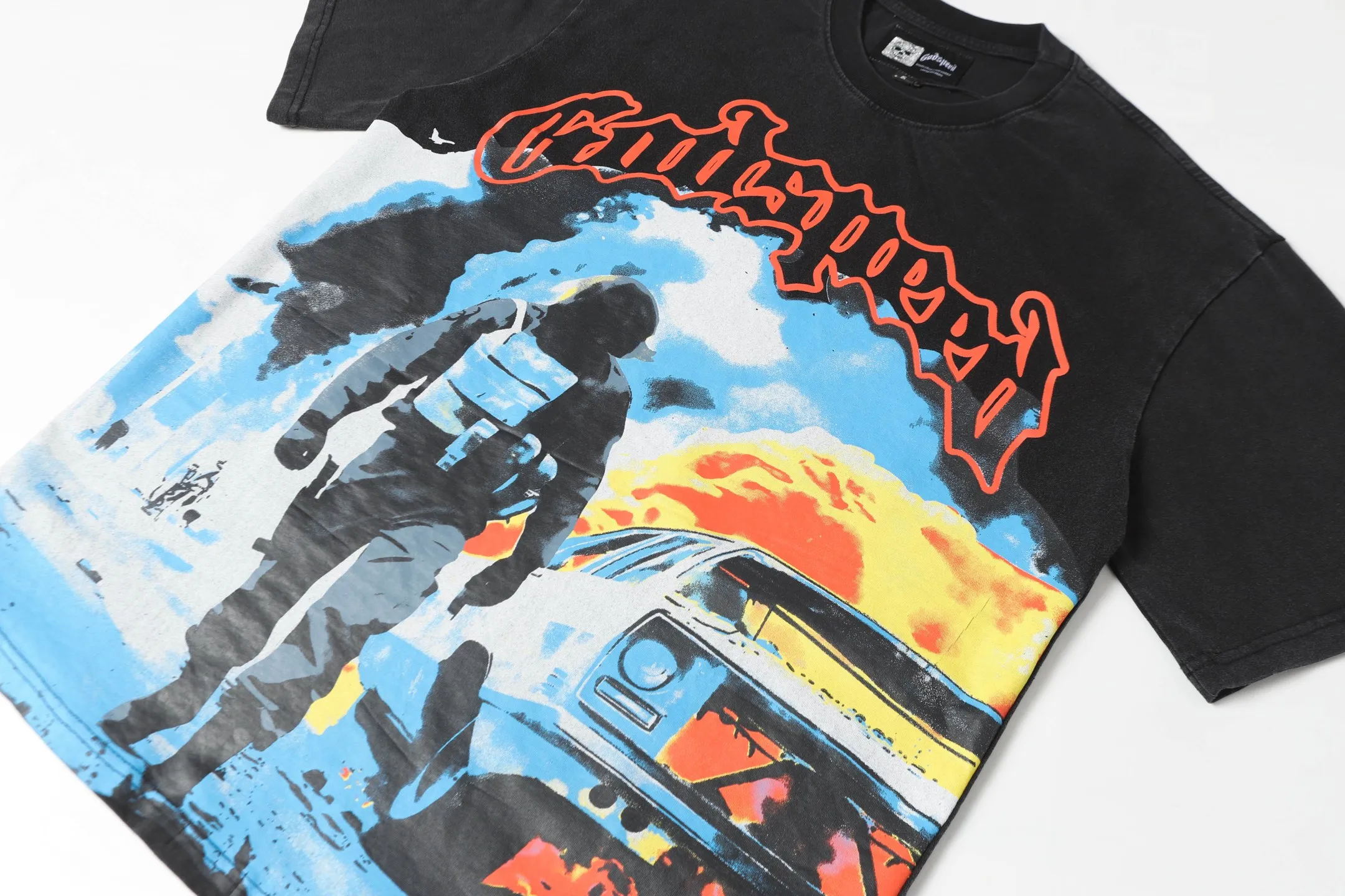 6028# Black｜ Godspeed Retro T（ ） （fabric）：32 Sizes（size）：S-M-L-XL （colour）： Black 👉