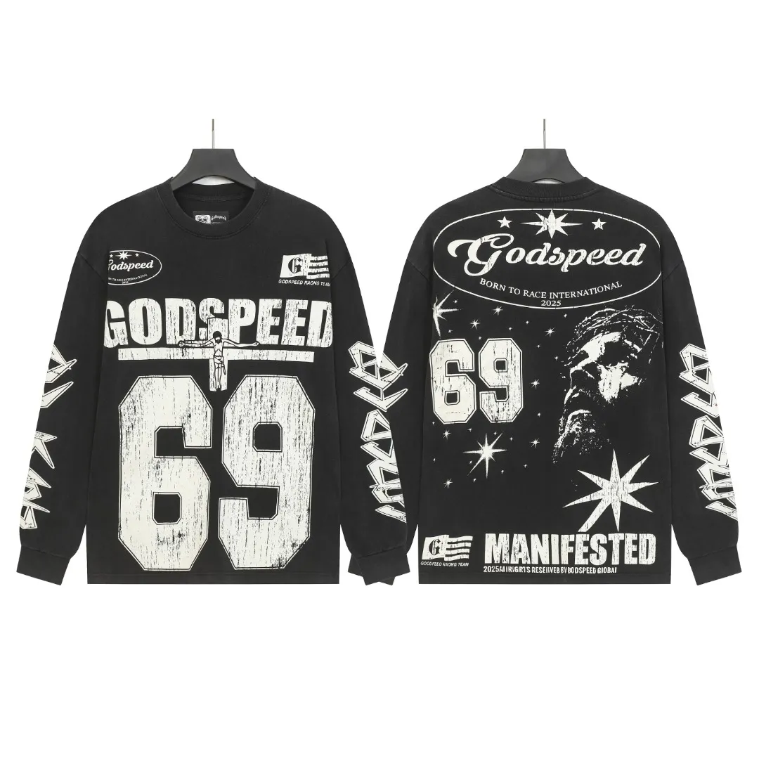 G # Black I Godspeed Retro T （ ） （fabric）： 26 Sizes（size）：S-M-L-XL （colour）： Black 👉