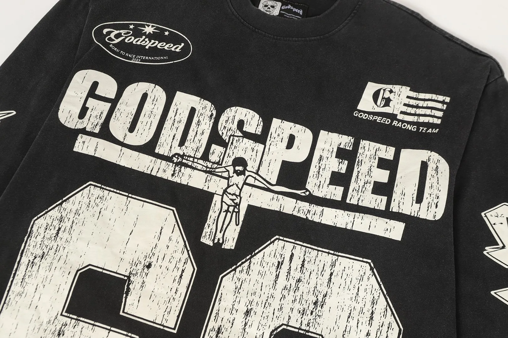 G # Black I Godspeed Retro T （ ） （fabric）： 26 Sizes（size）：S-M-L-XL （colour）： Black 👉