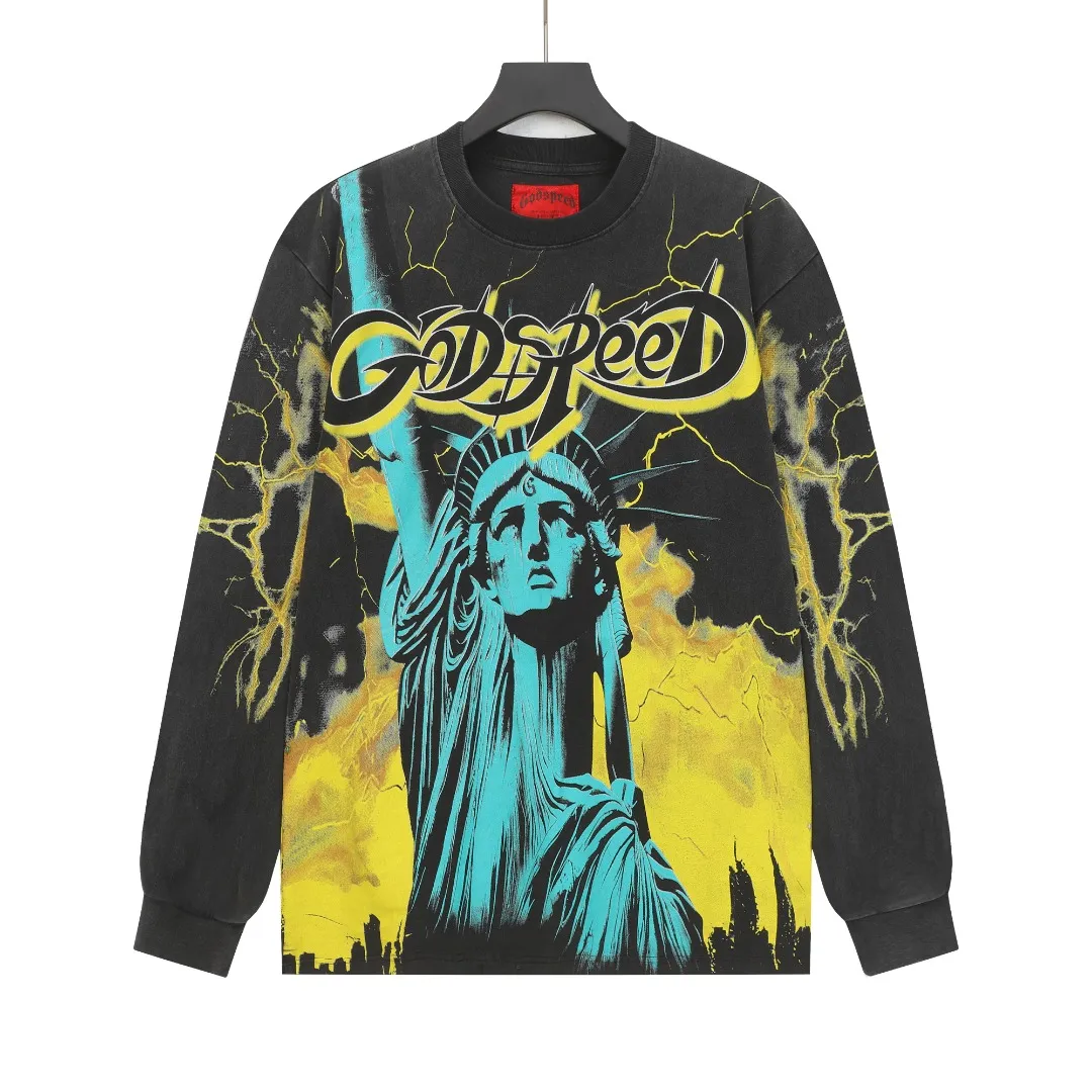 G # Black I Godspeed Retro T （ ） （fabric）： 26 Sizes（size）：S-M-L-XL （colour）： Black