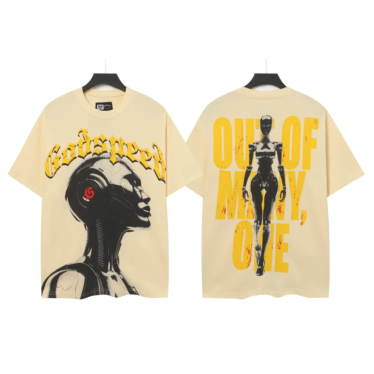 5007#White/ ｜ Godspeed Retro T（ ） （fabric）：32 Sizes（size）：S-M-L-XL （colour）：White、 、