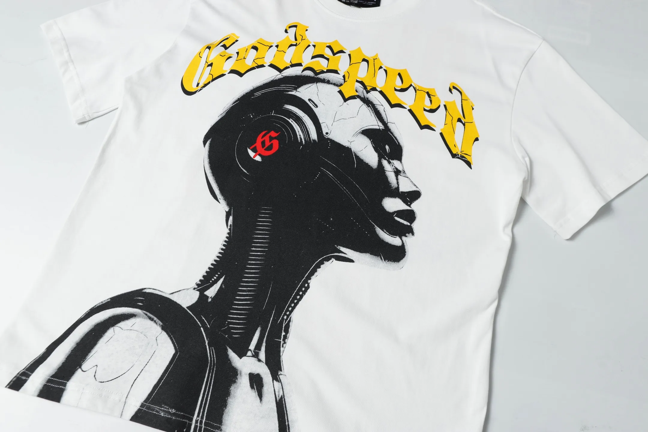5007#White/ ｜ Godspeed Retro T（ ） （fabric）：32 Sizes（size）：S-M-L-XL （colour）：White、 、