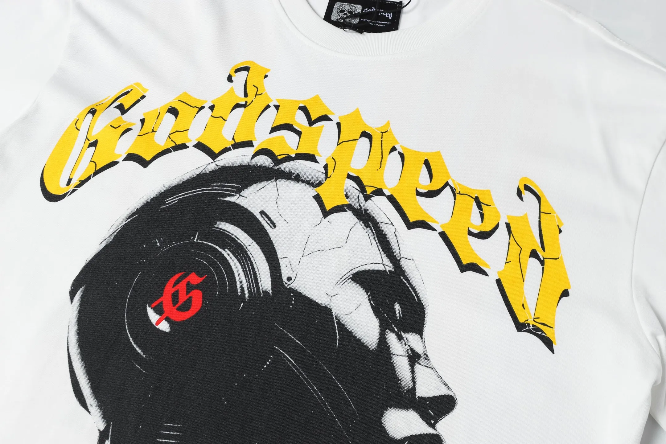 5007#White/ ｜ Godspeed Retro T（ ） （fabric）：32 Sizes（size）：S-M-L-XL （colour）：White、 、