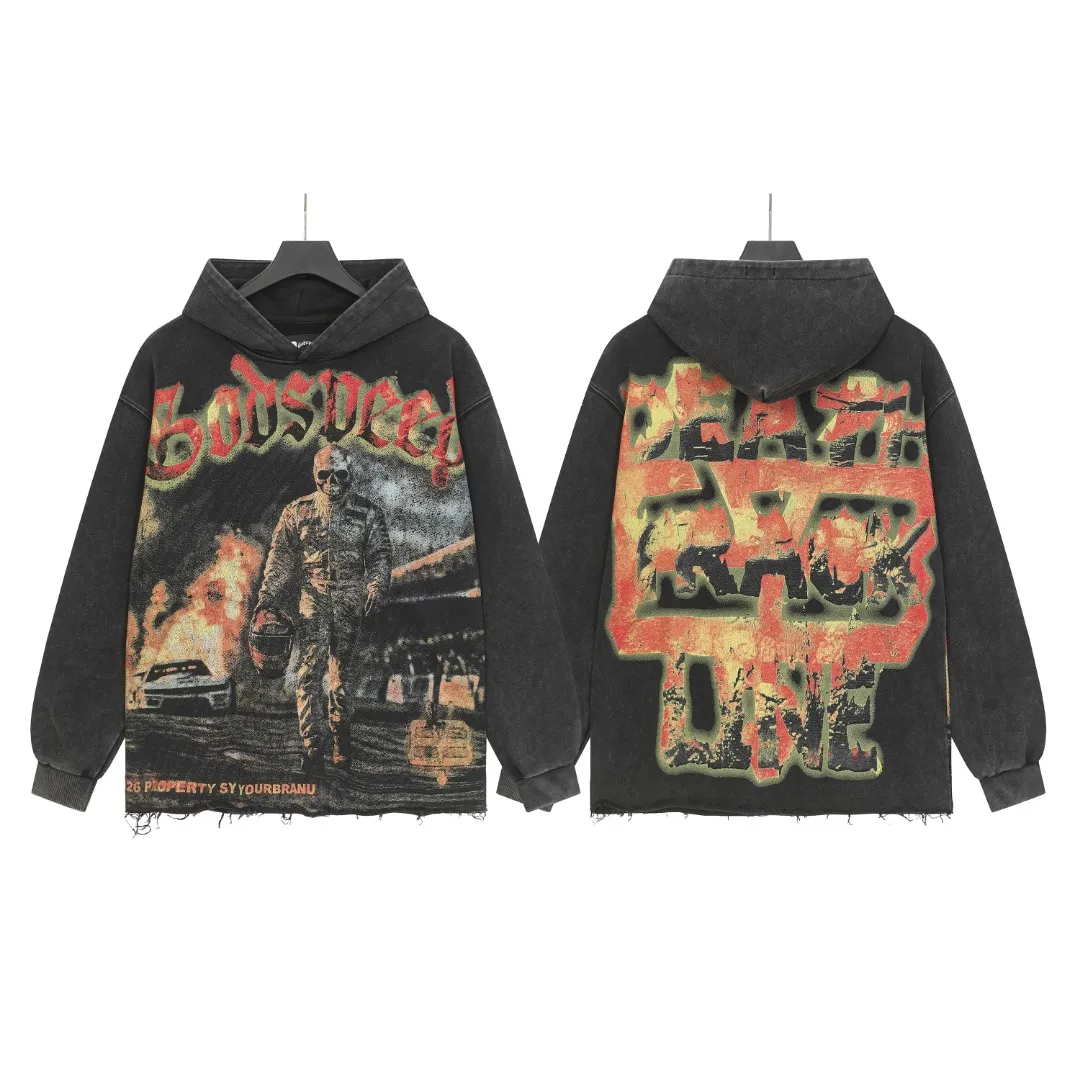 G 6851## / Gray Godspeed Retro （ ） （fabric）： 100% Sizes（size）：S-M-L-XL （colour）： Black/ Gray 👉