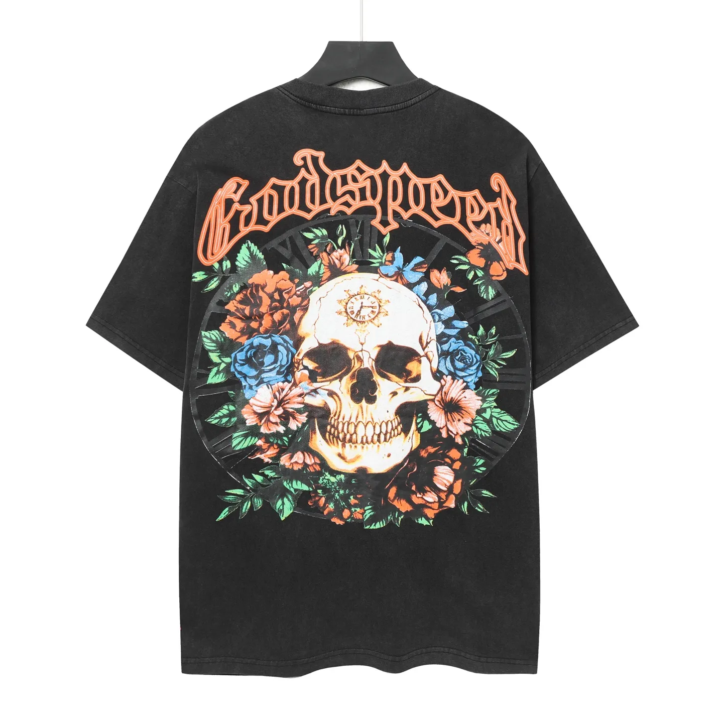 6046# Black｜ Godspeed Retro T（ ） （fabric）：32 Sizes（size）：S-M-L-XL （colour）： Black 👉