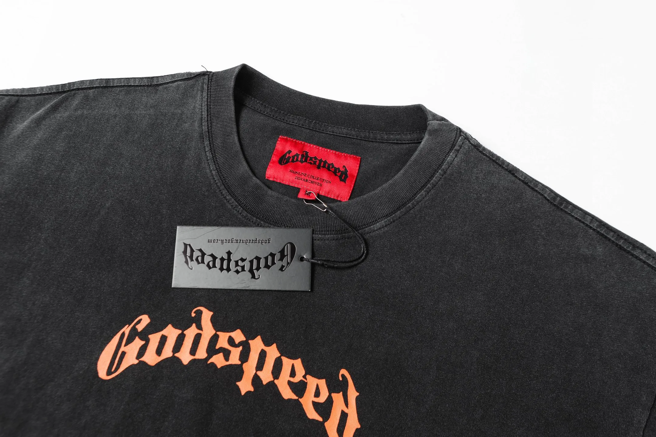 6046# Black｜ Godspeed Retro T（ ） （fabric）：32 Sizes（size）：S-M-L-XL （colour）： Black 👉